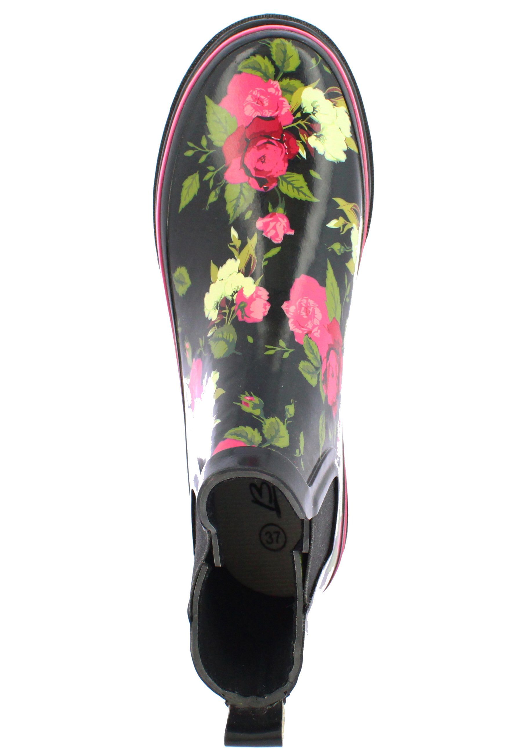 Chelsea 926 Wild modisch Damen Passform) und An- leichtes Gummistiefel Roses (Tolle Ausziehen, Roses Gummistiefel Wild Beck