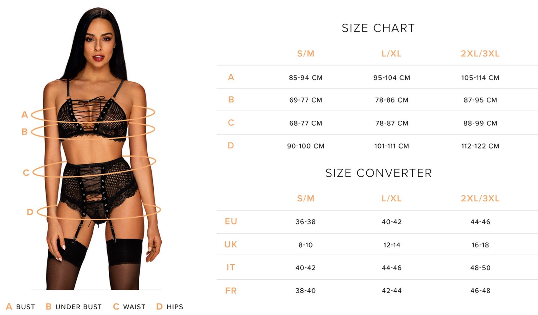 Obsessive Negligé Chemise, dekorative Spitzenakzente