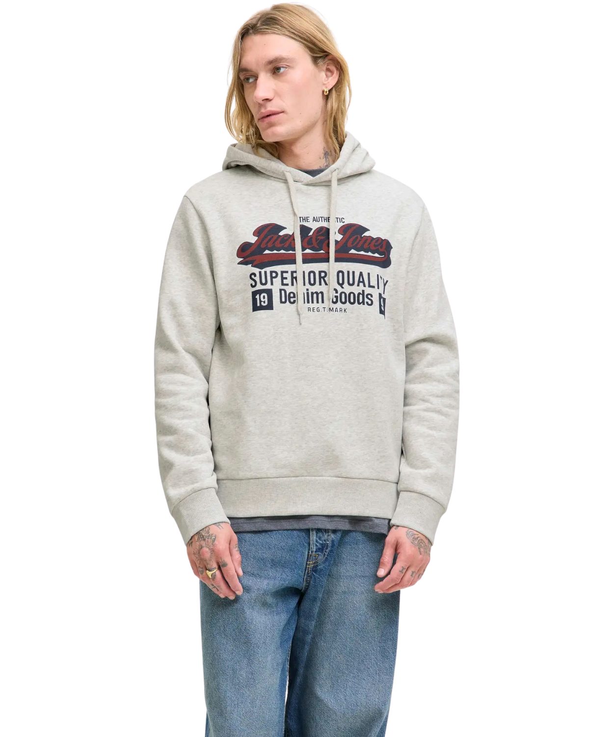 Jack & Jones Hoodie mit Kängurutasche, mit Kapuze, mit Logodruck