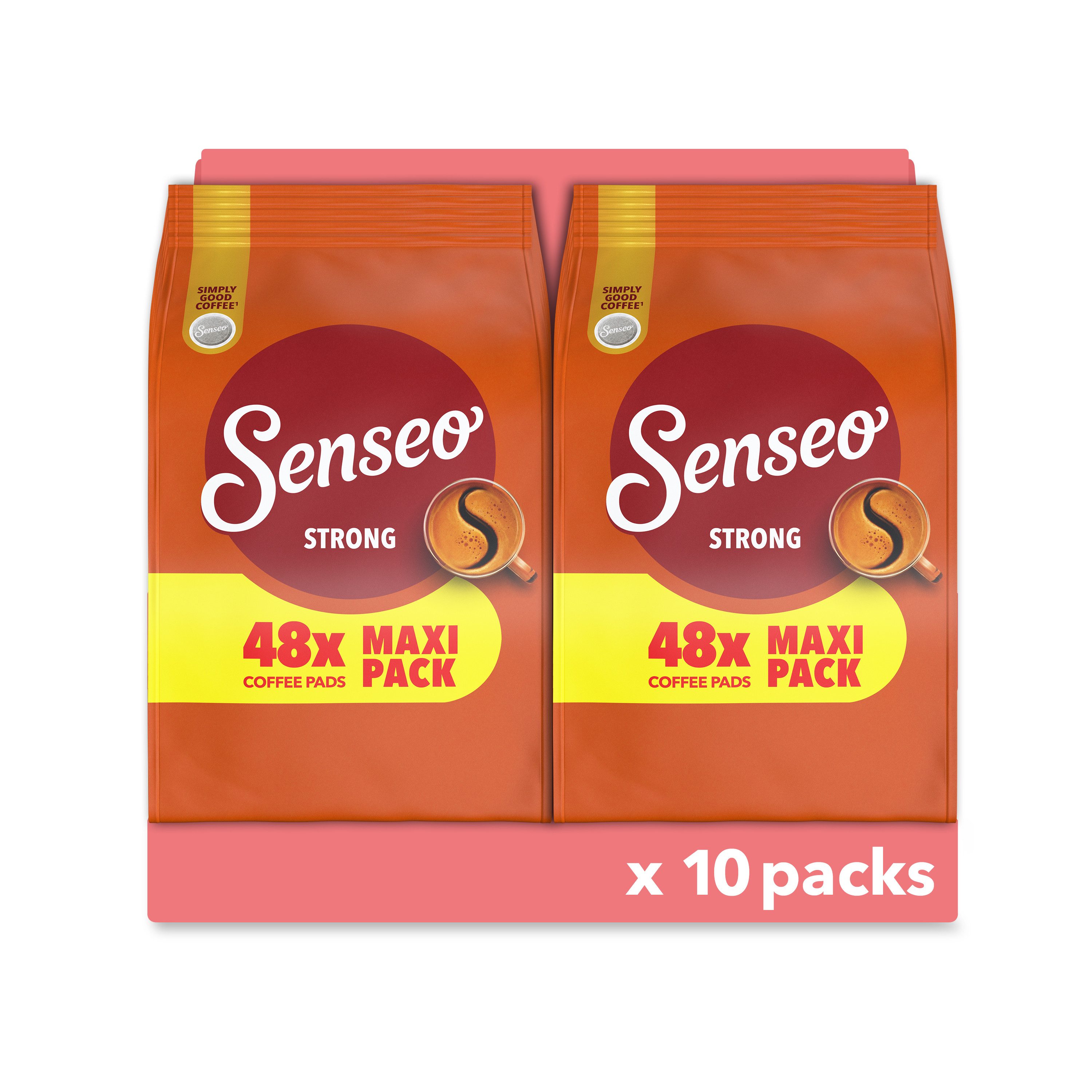 Senseo Kaffee Pads Strong stark 10 x 48 Getränke Kaffeepads, (Packung, 10er Pack)