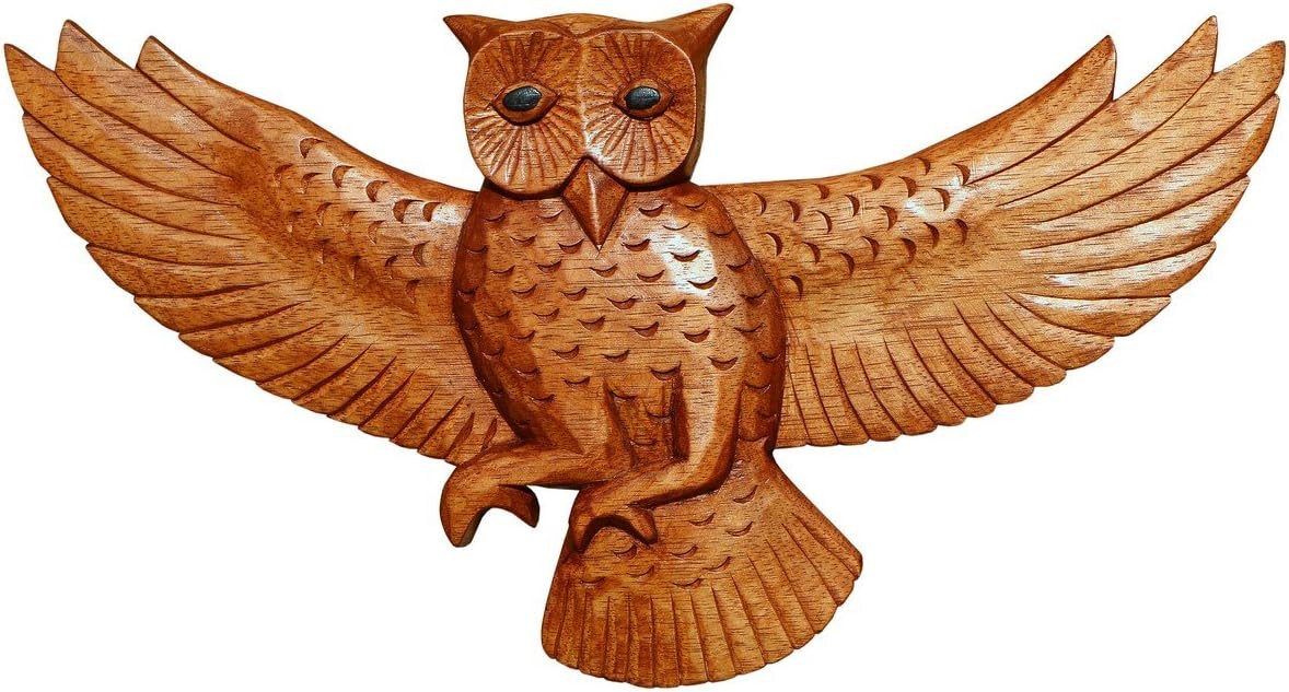 Wogeka Wanddekoobjekt Wand-Relief Eule zum aufhängen Wanddeko günstig online kaufen