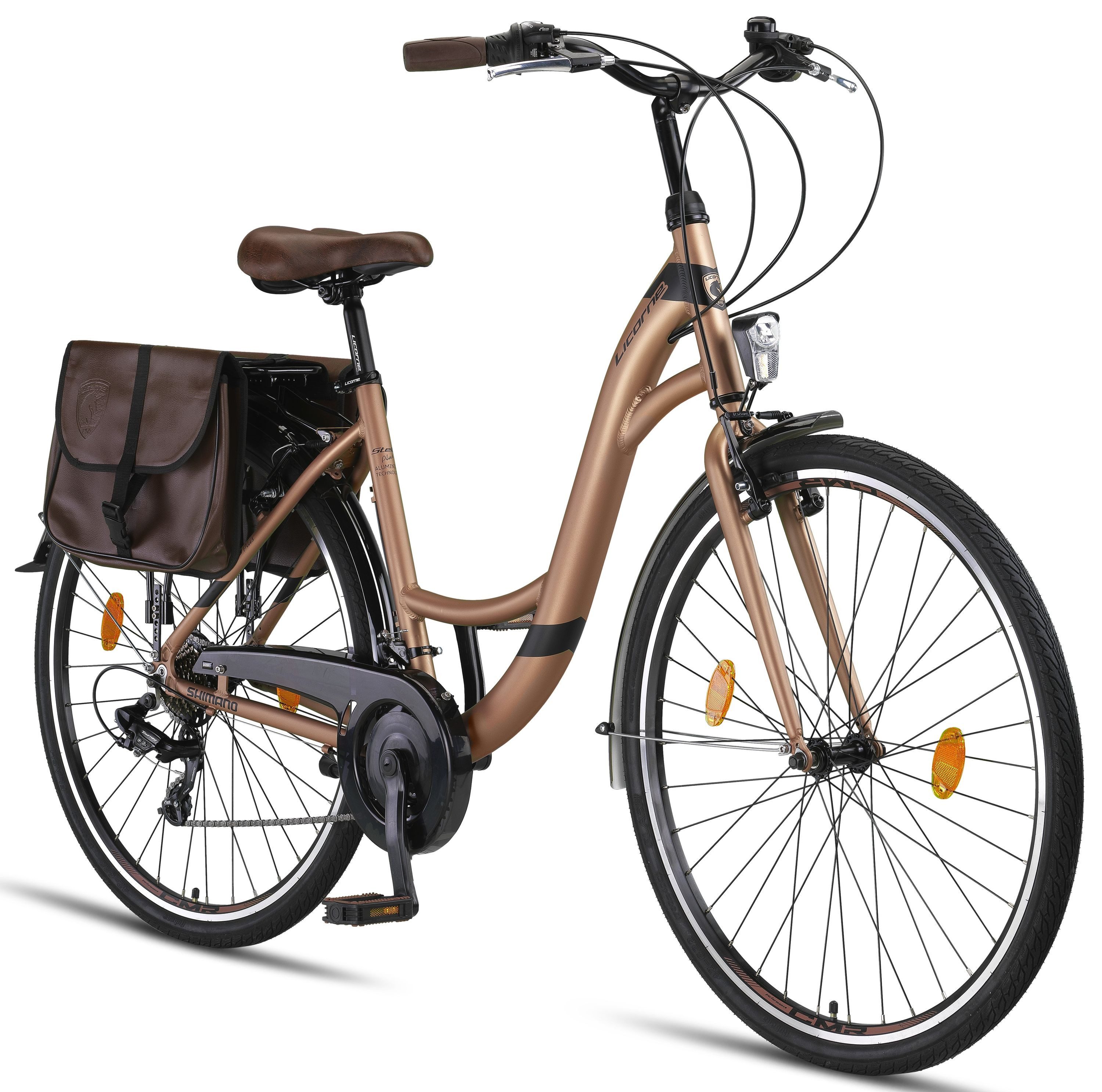 Licorne Bike Cityrad Licorne Bike Stella Plus Premium City Bike in Zoll Aluminium Fahrrad