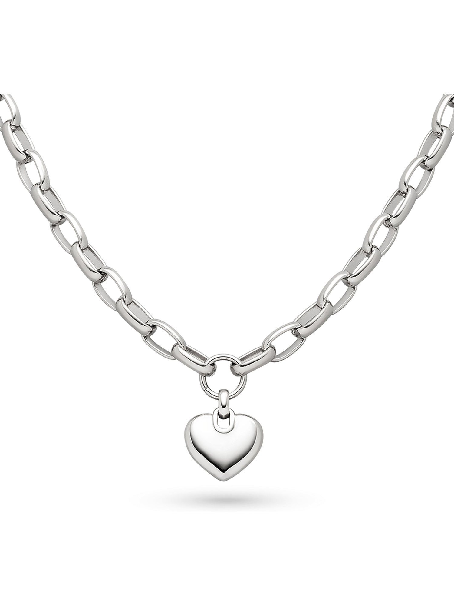 s.Oliver Silberkette S.Oliver Damen-Kette Edelstahl Herz