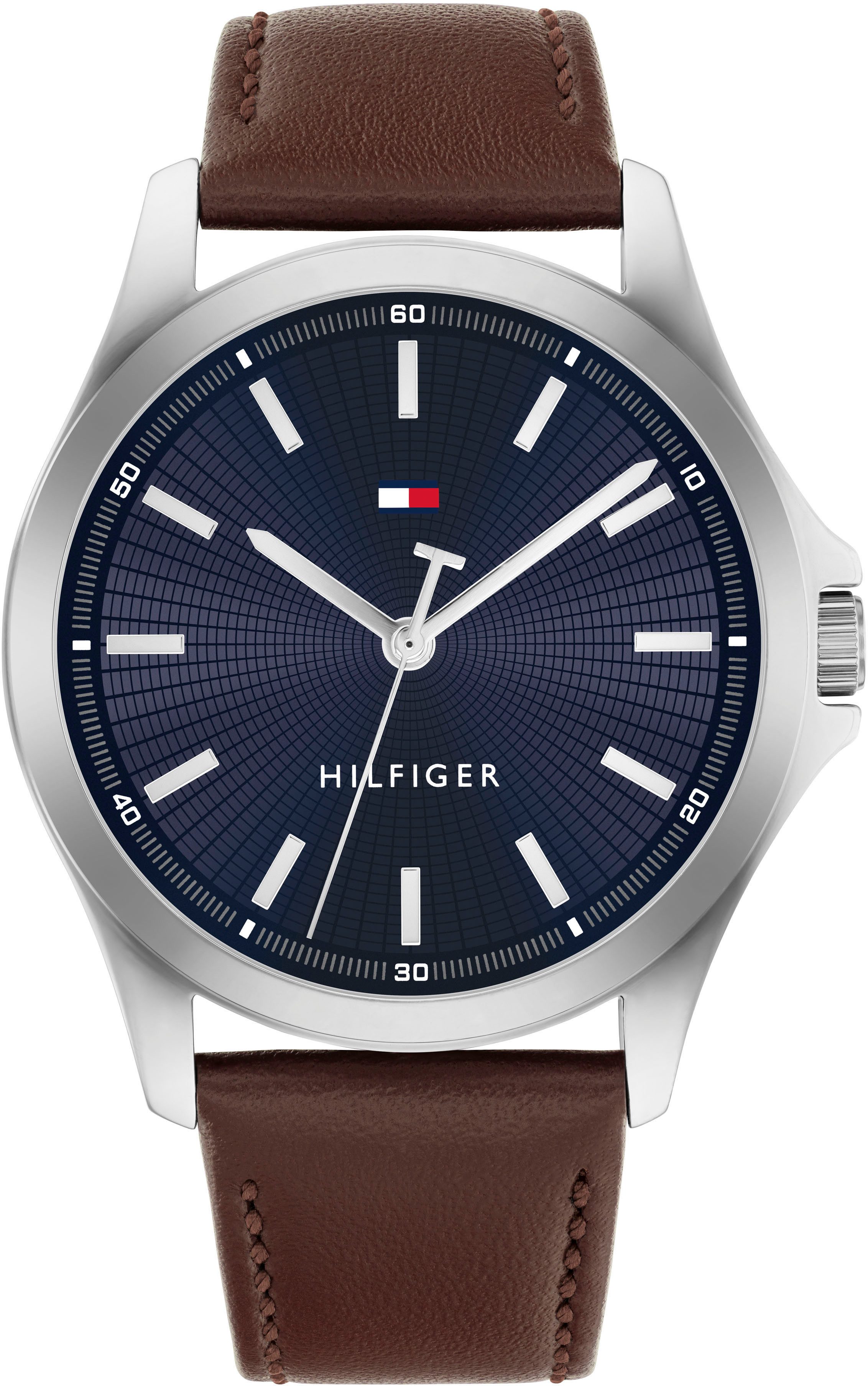 Tommy Hilfiger Quarzuhr BRUCE 1710669, Armbanduhr, Herrenuhr, Lederarmband, günstig online kaufen