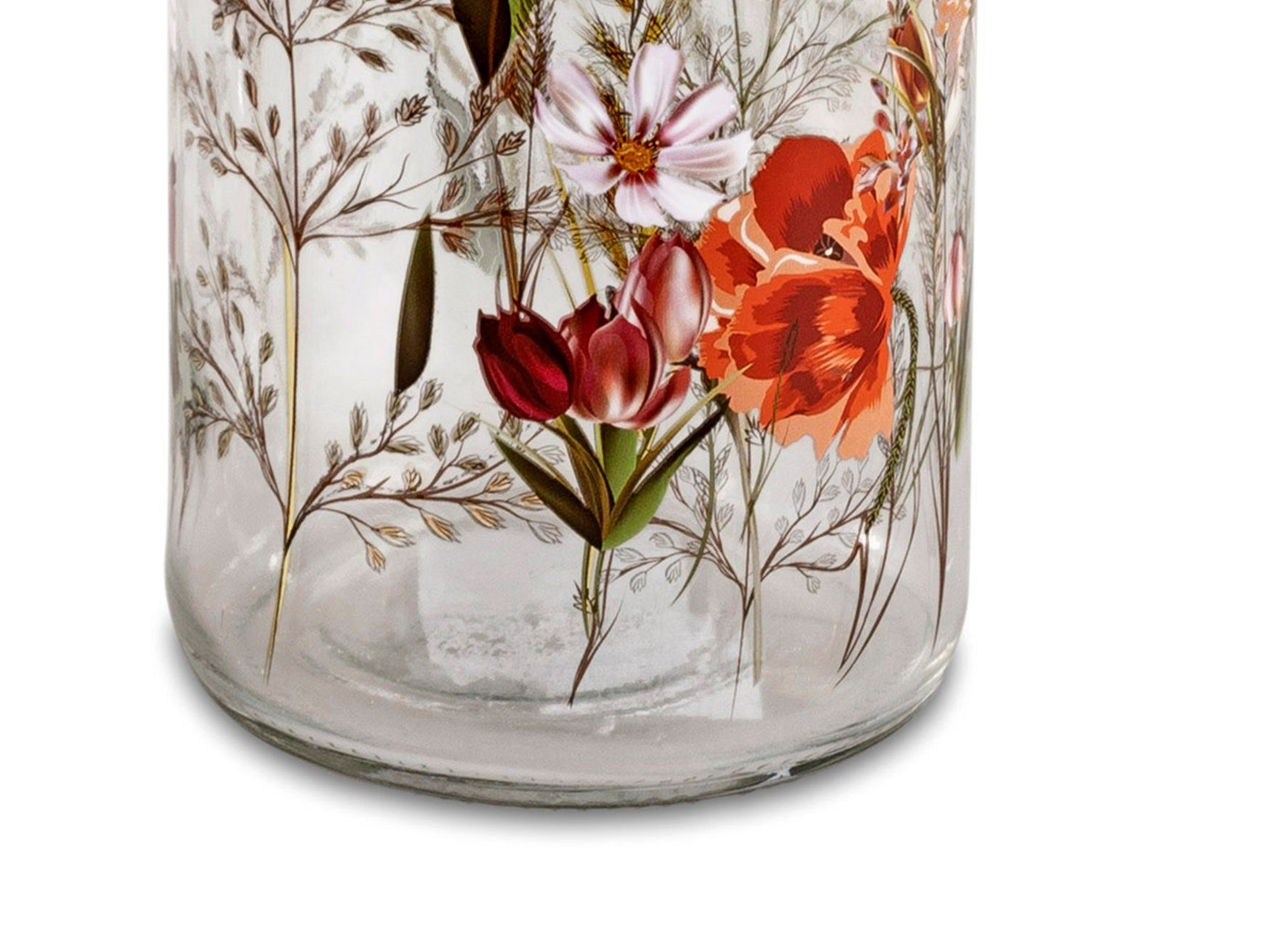 Glasvase dekojohnson Deko-Vase-Flasche Blumenvase Dekovase (Keines) 26cm