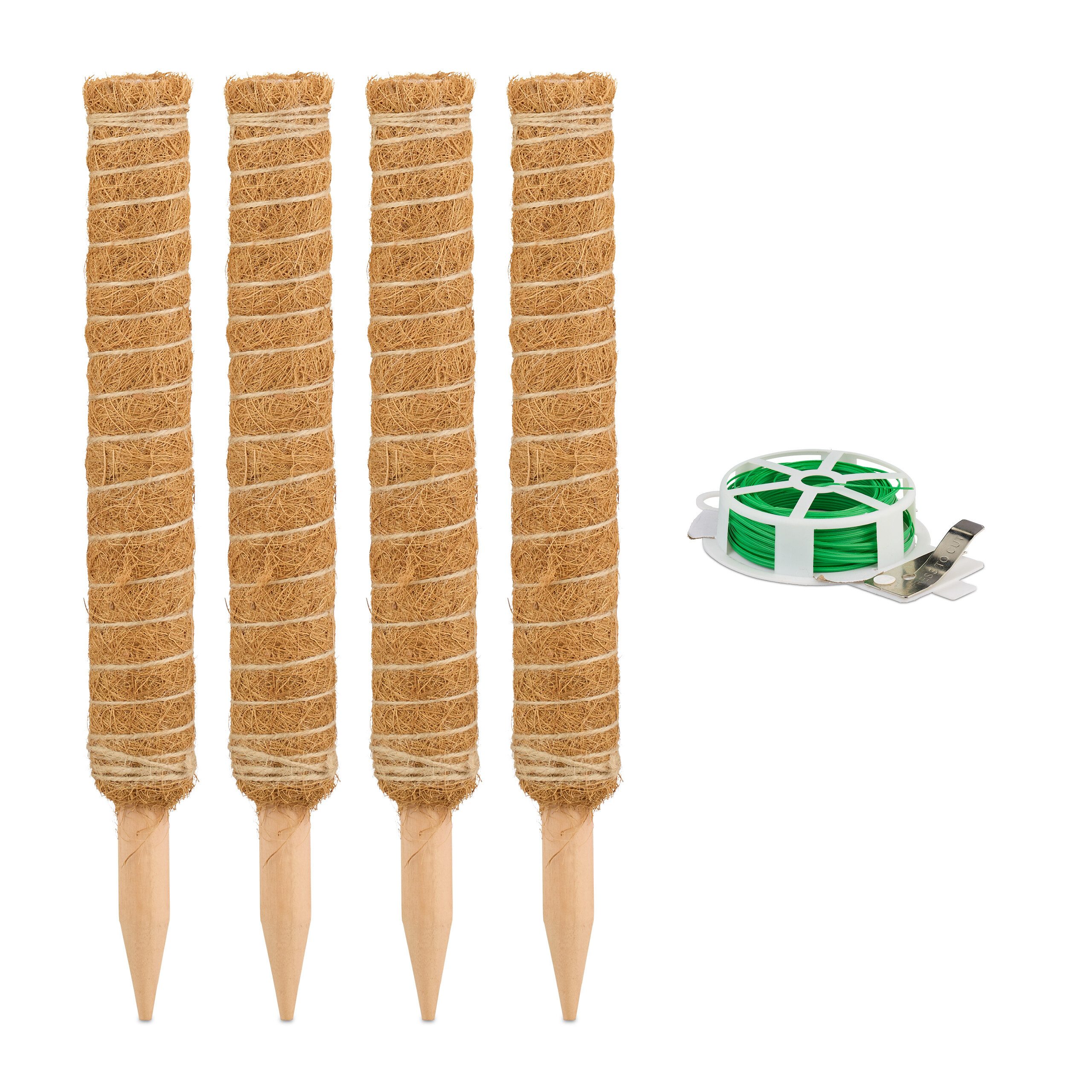 relaxdays Rankhilfe Kokosstäbe 4er Set 40 günstig online kaufen