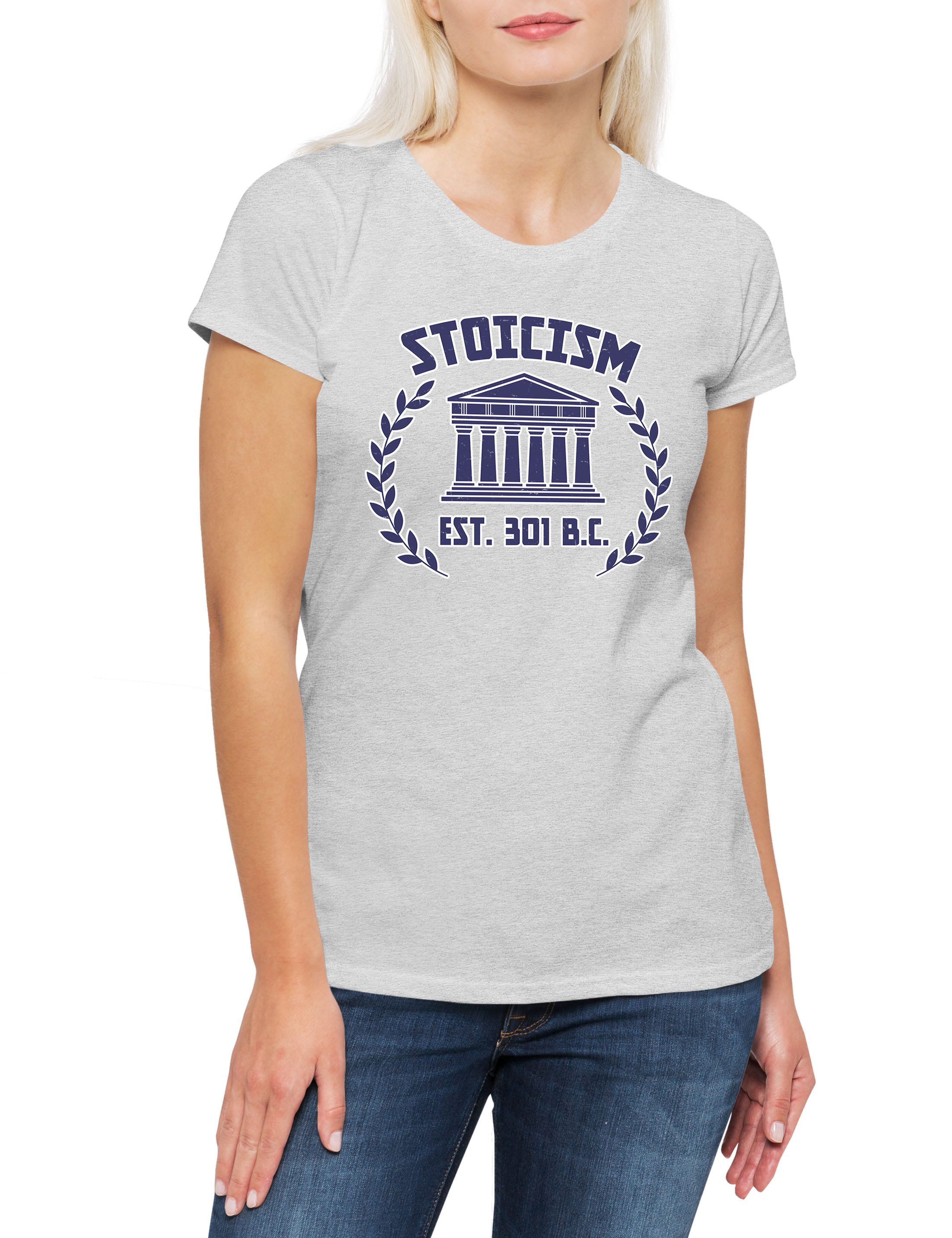 Print-Shirt Stoicism A Damen T-Shirt Philosophie Stoizismus Stoa Philosoph Epiktet