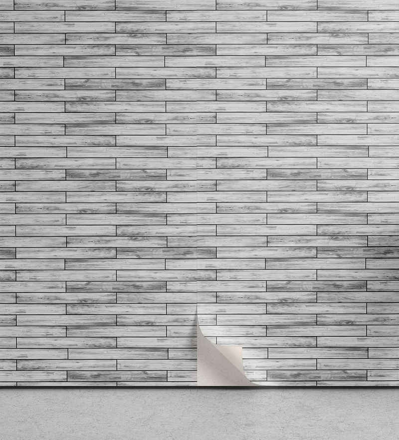 Abakuhaus Vinyltapete selbstklebendes Wohnzimmer Küchenakzent, rustikales Haus Parkett Holz Retro