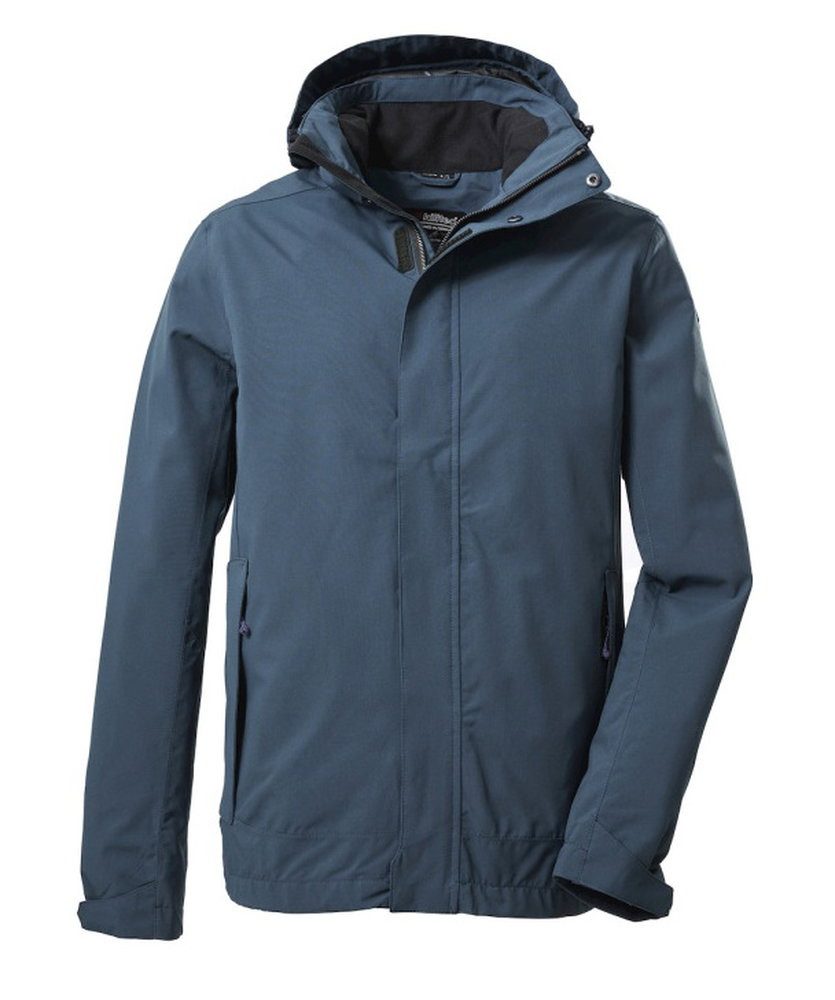 Killtec Funktionsjacke KOS 87 mit abzippbarer Kapuze (wasserdicht, winddicht) stahlblau