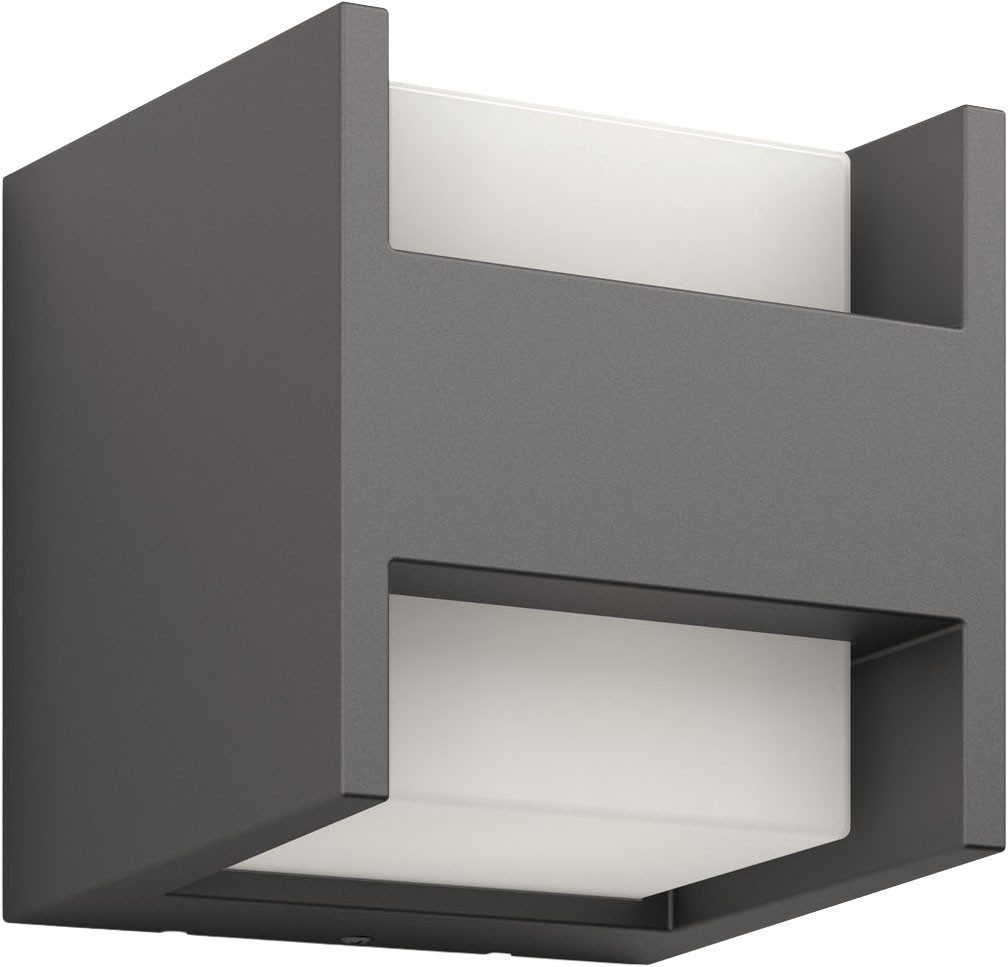 Philips Hue LED Außen-Wandleuchte Outdoor A-Label Arbour Wand UE up down 3,8W 27K, LED fest integriert