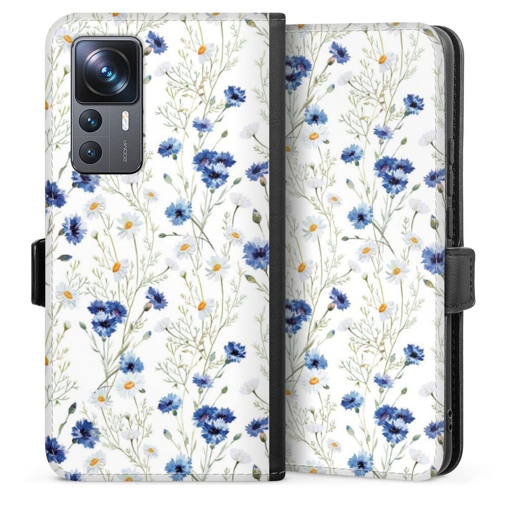 DeinDesign Handyhülle Muster Blume Blumen Flower Pattern 6, Xiaomi 12T 5G Hülle Handy Flip Case Wallet Cover Handytasche Leder