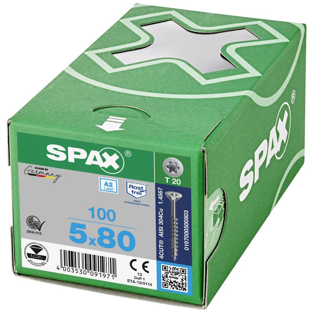 Thumbnail - SPAX Schraube SPAX 197000500803 Holzschraube 5 mm 80 mm T-STAR plus 88091 Edelsta