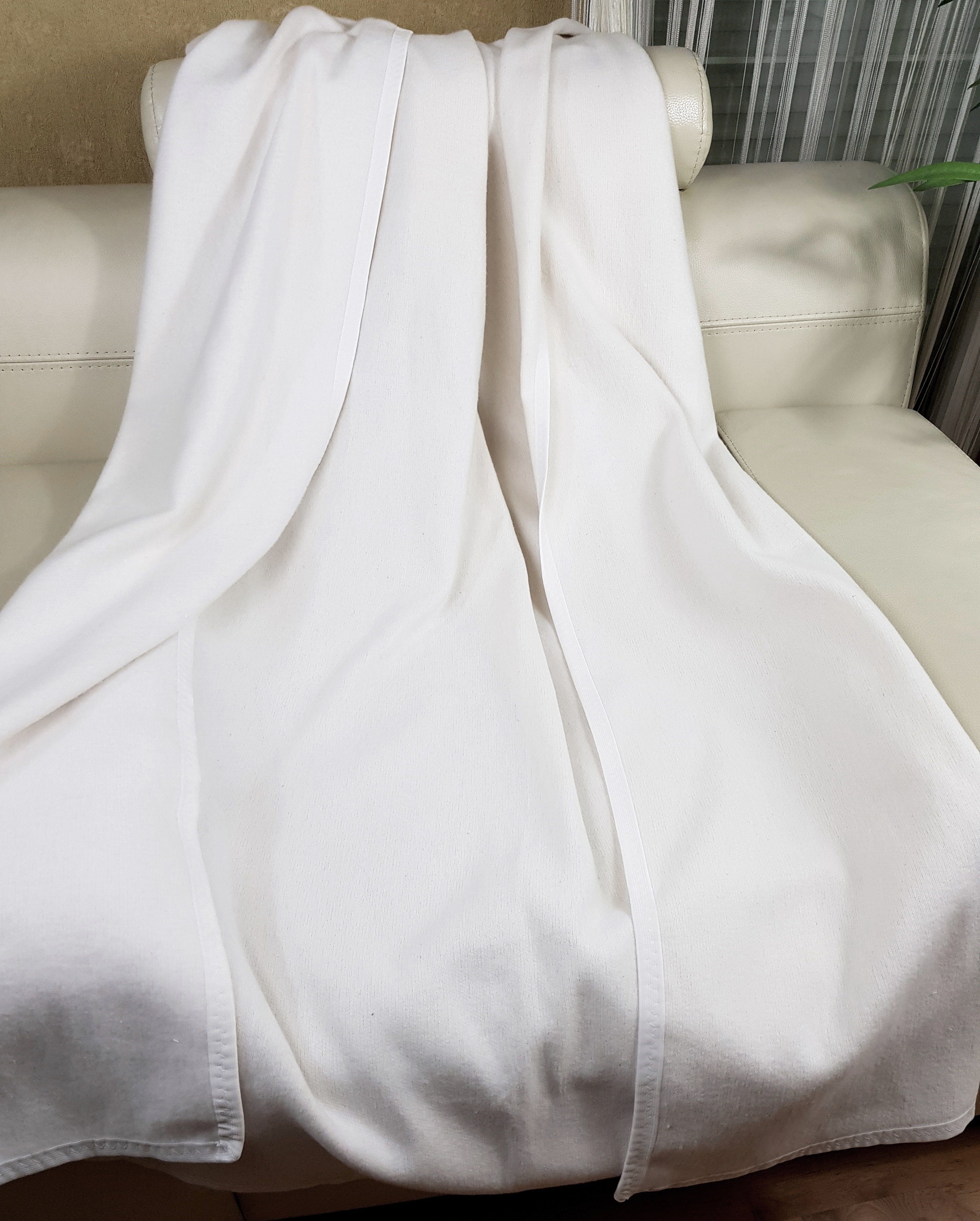 150 cm versch. Plaid Korsika, Farben Weiß Tagesdecke STTS in Baumwolldecke 205 x Wohndecke
