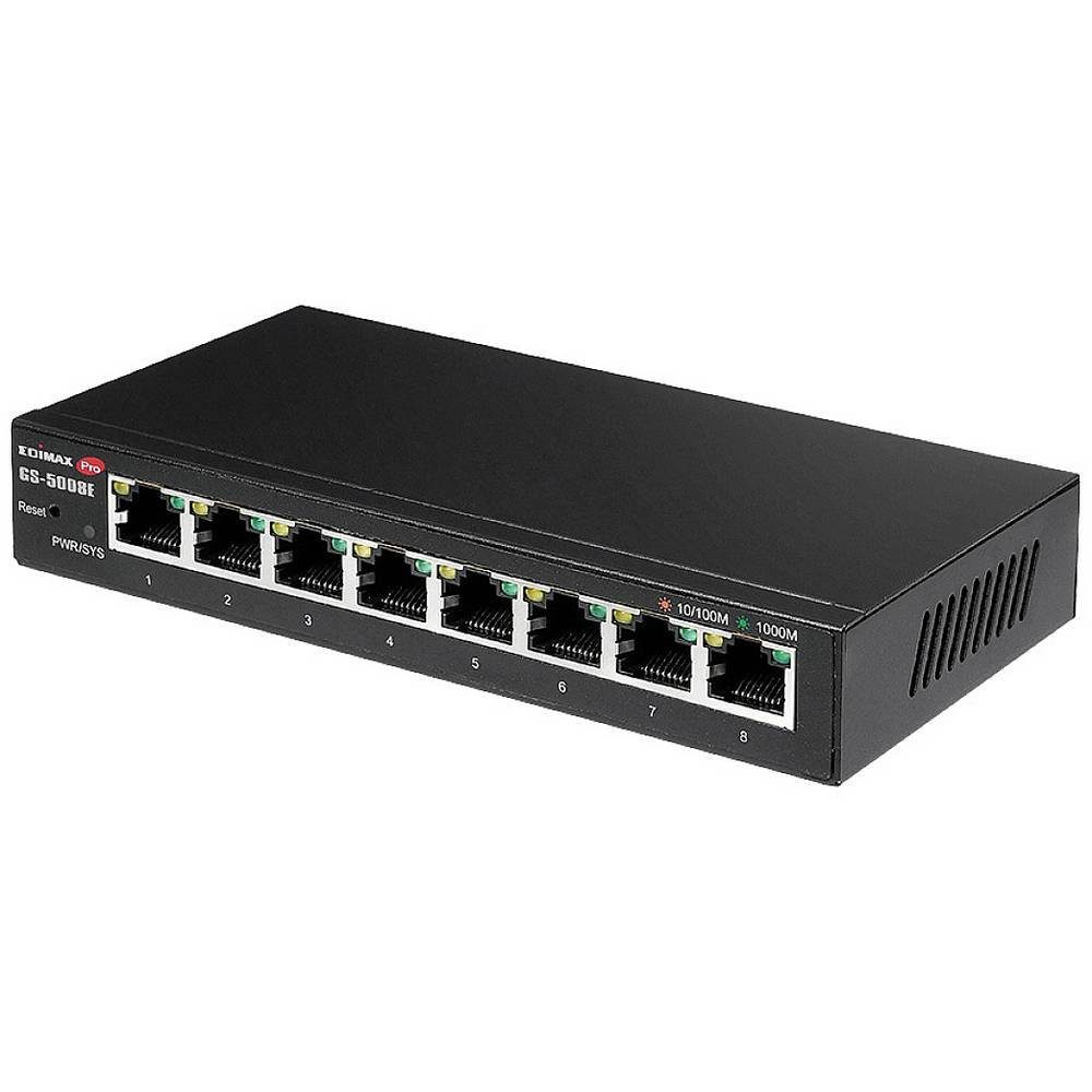 Edimax 8-Port Gigabit Web Smart Switch GS-5008E Netzwerk-Switch