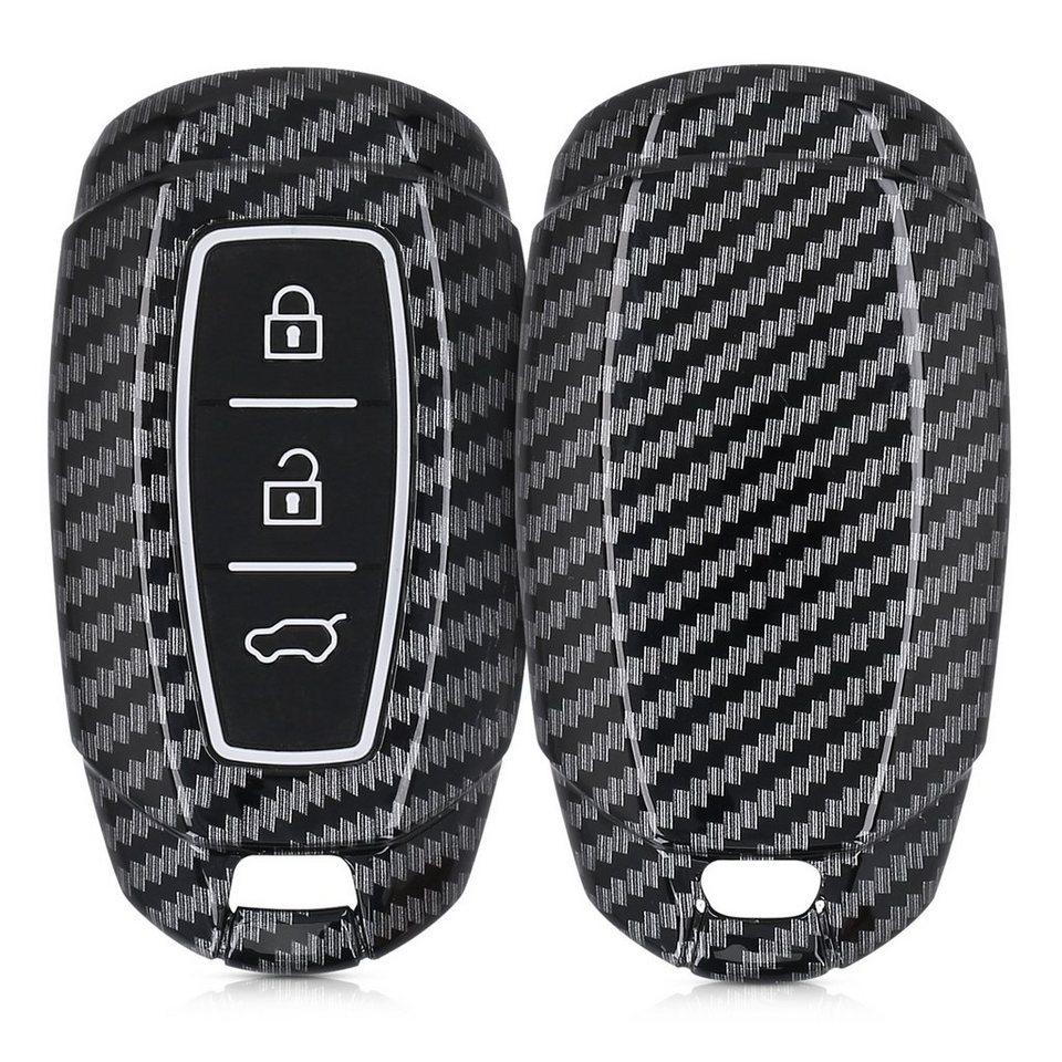 kwmobile Schlüsseltasche Autoschlüssel Hülle für Hyundai, Hardcover  Schutzhülle Schlüsselhülle für Hyundai, individueller und besonderer Look  durch verarbeitetes Design
