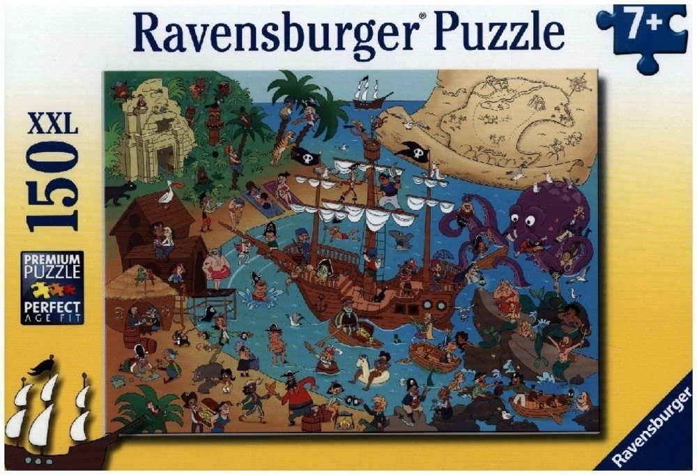 FSC® Die in - Puzzleteile, Wald EAN/ISBN: Piratenbucht, Made Puzzle 150 4005556133499 weltweit, - schützt Germany; Ravensburger