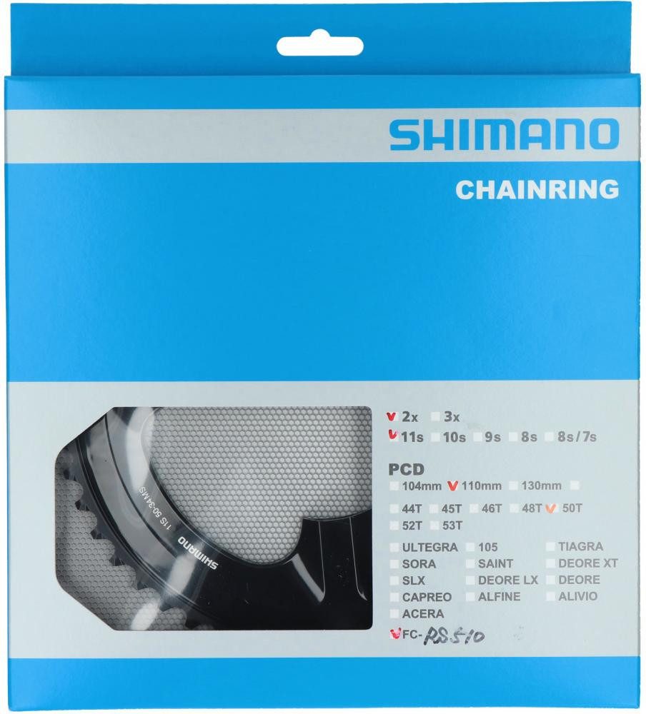 Kettenschaltung SHIMANO Kettenblatt FC-RS510 50 Kettenblatt - 50 Zähne, Schwarz