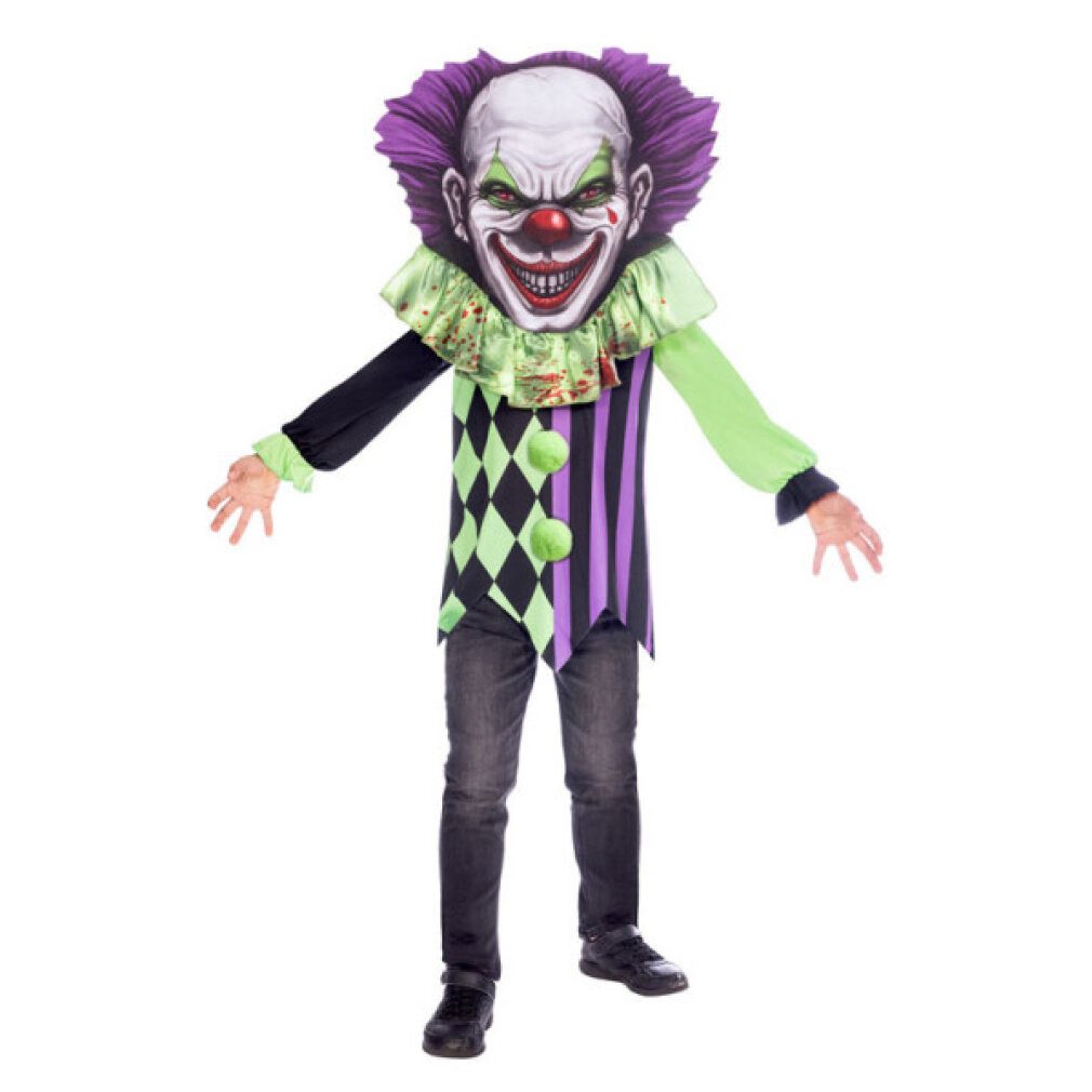 Amscan Kostüm Kinderkostüm Horrorclown Polyester Grün/Lila Größe 6-8 Jahre