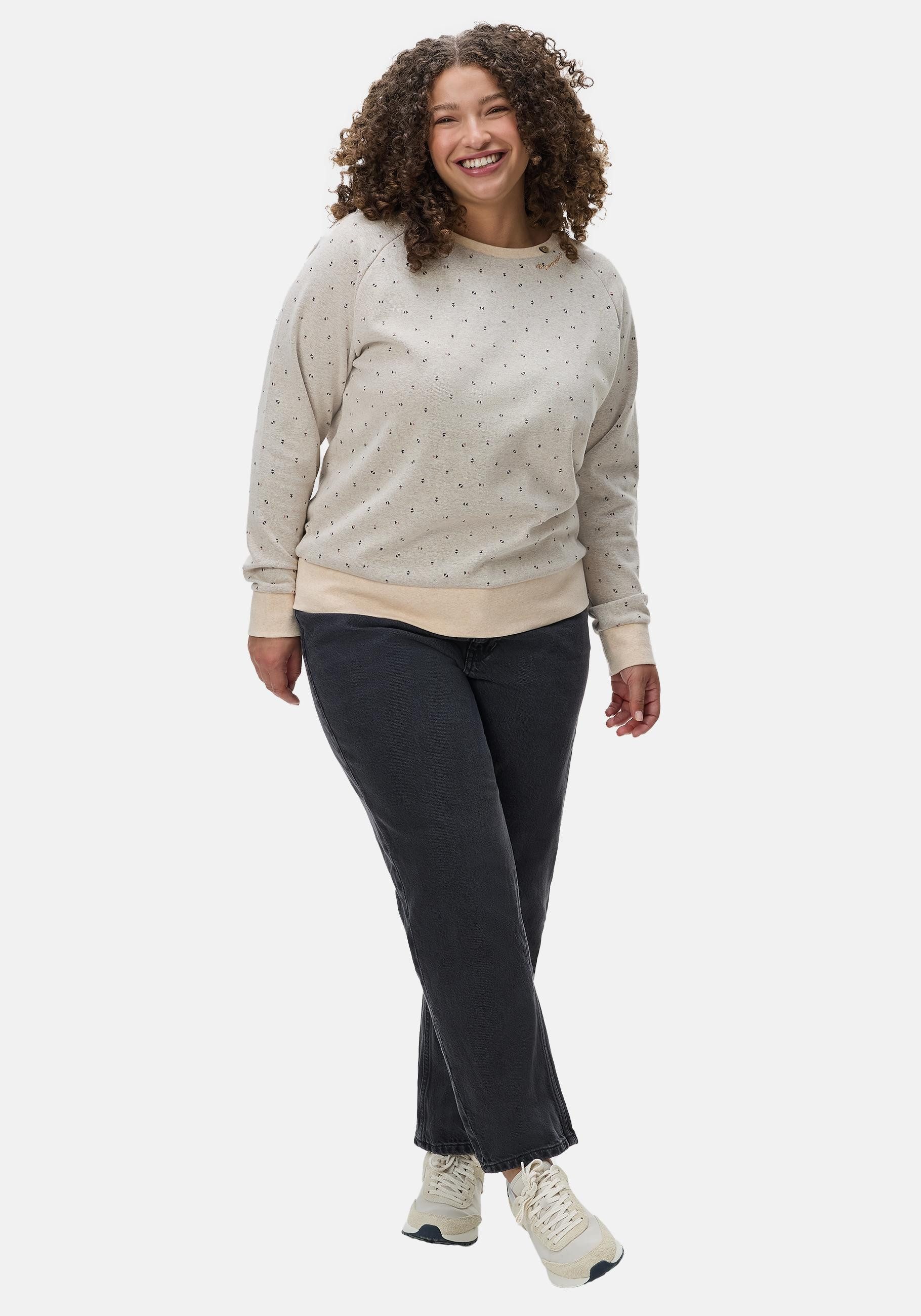 Ragwear Rundhalspullover Johanka Triangles Plus modischer Damen