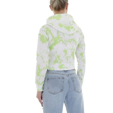 Ital-Design Kapuzensweatshirt Damen Freizeit Kapuze Camouflage Stretch Sweatshirt in Grün