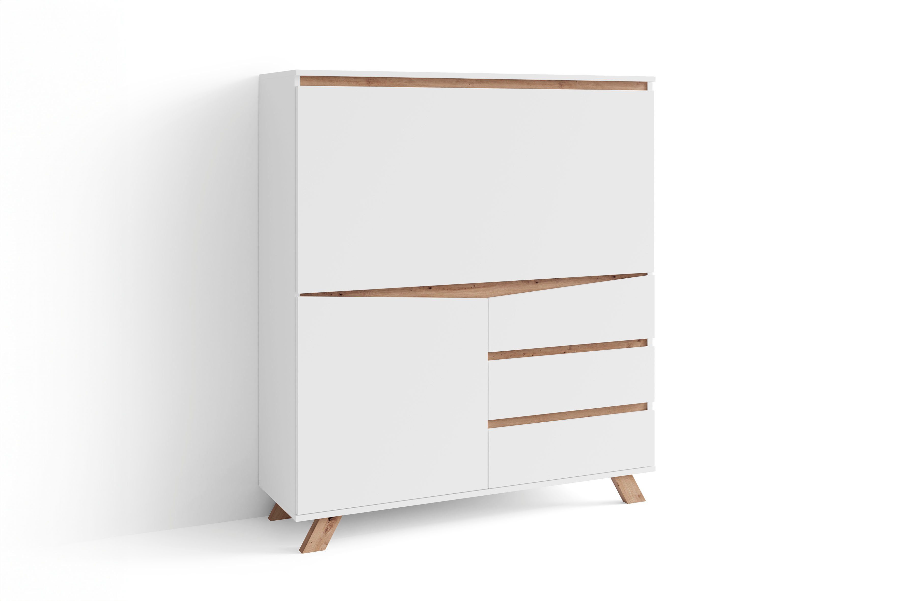 byLIVING Sekretär Valentin (1 St), platzsparende Arbeitslösung mit viel Stauraum, Breite 120 cm