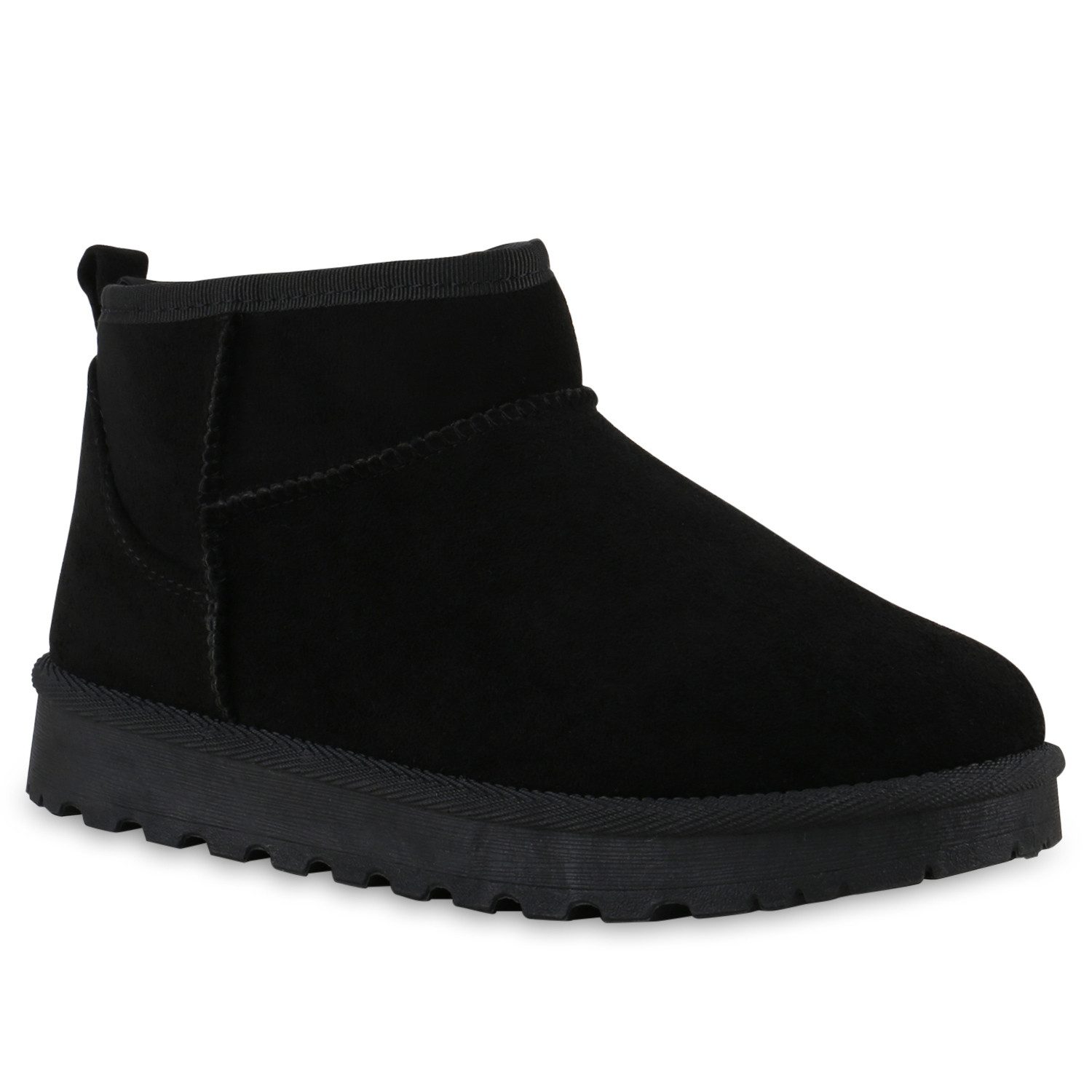 VAN HILL 841491 Winterstiefelette Damen Warm Gefüttert Winter Boots Stiefeletten Profil-Sohle