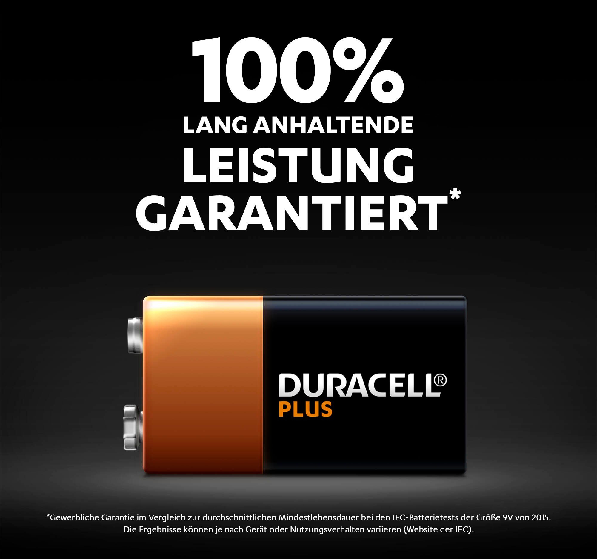 Duracell 1 Stück Plus St) 6LR61 Batterie, (1