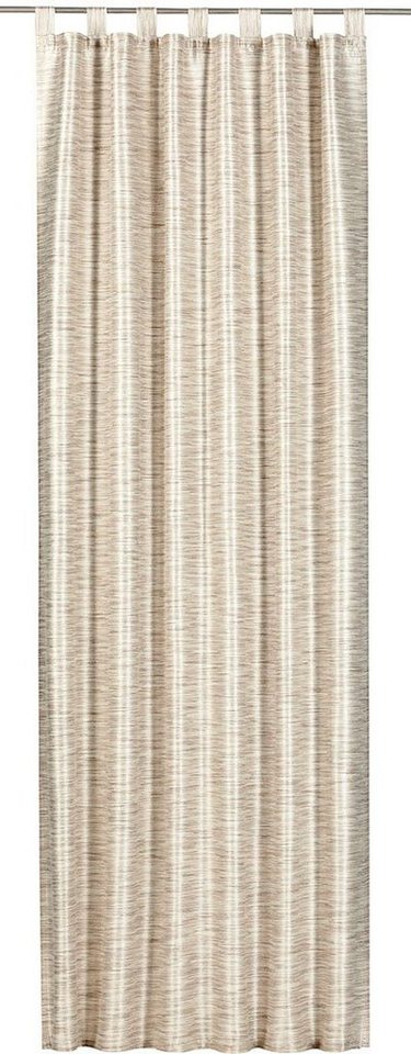 Gardine Metropolis 09 beige, ELBERSDRUCKE, Schlaufen (1 St), blickdicht