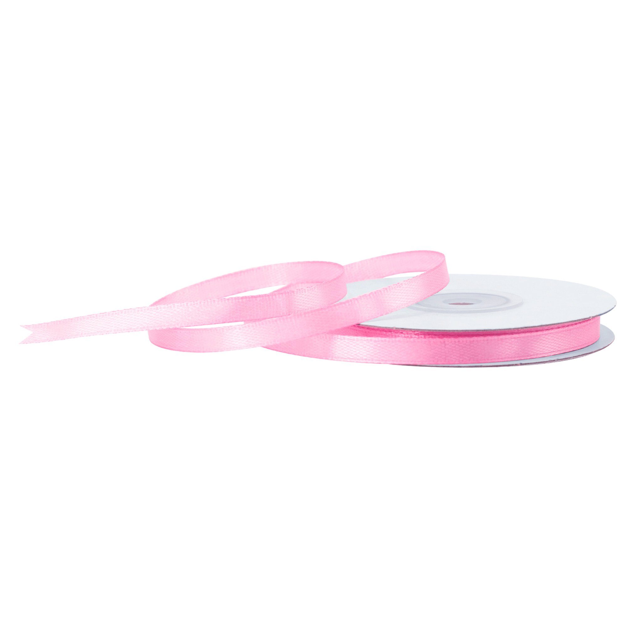 Creativery Geschenkband, Satinband 6mm x 25m Rolle Rosa