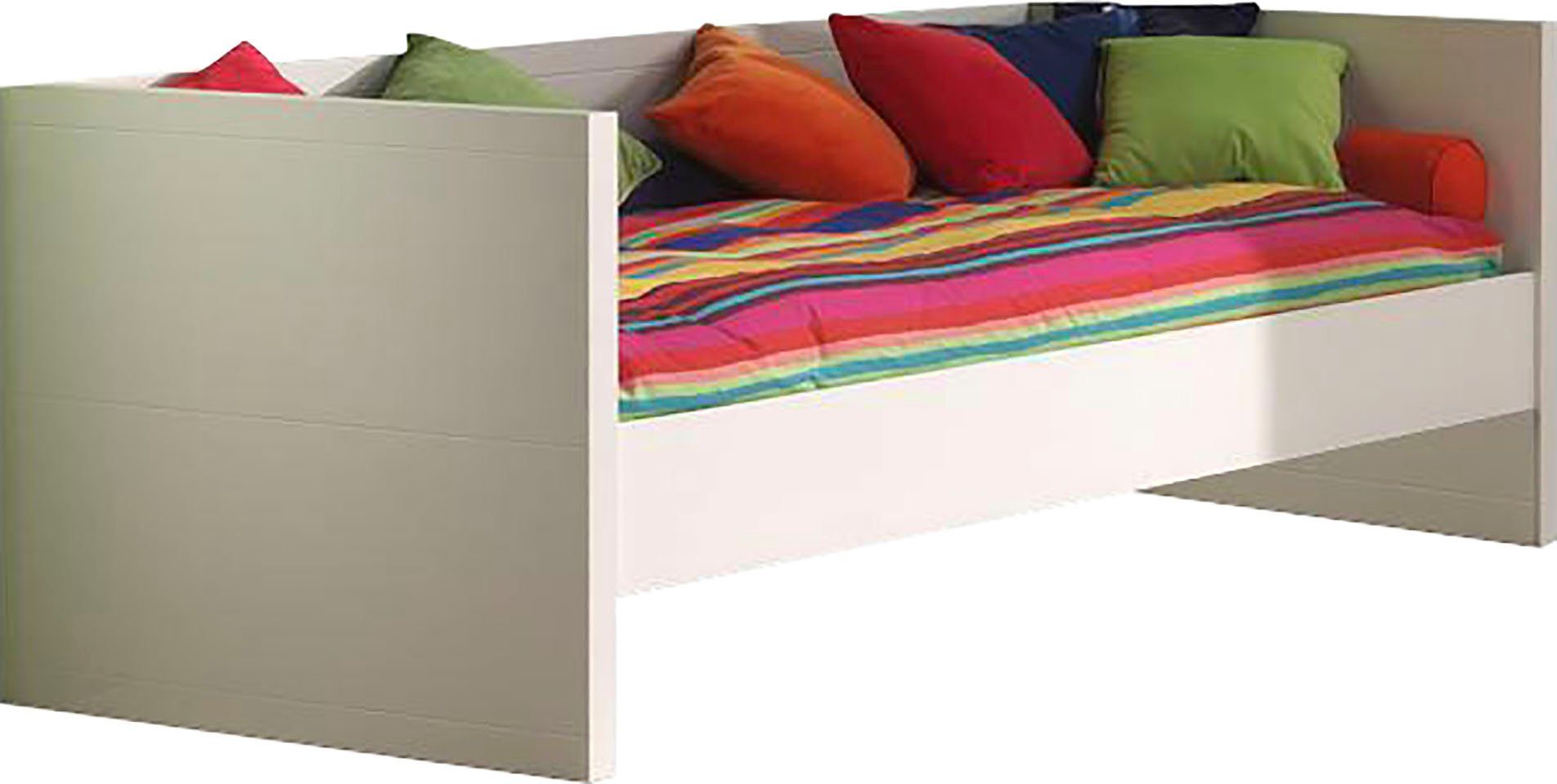 Vipack Einzelbett, mit Liegefläche gradliniger und cm, Optik 90x200 lackiert Weiß