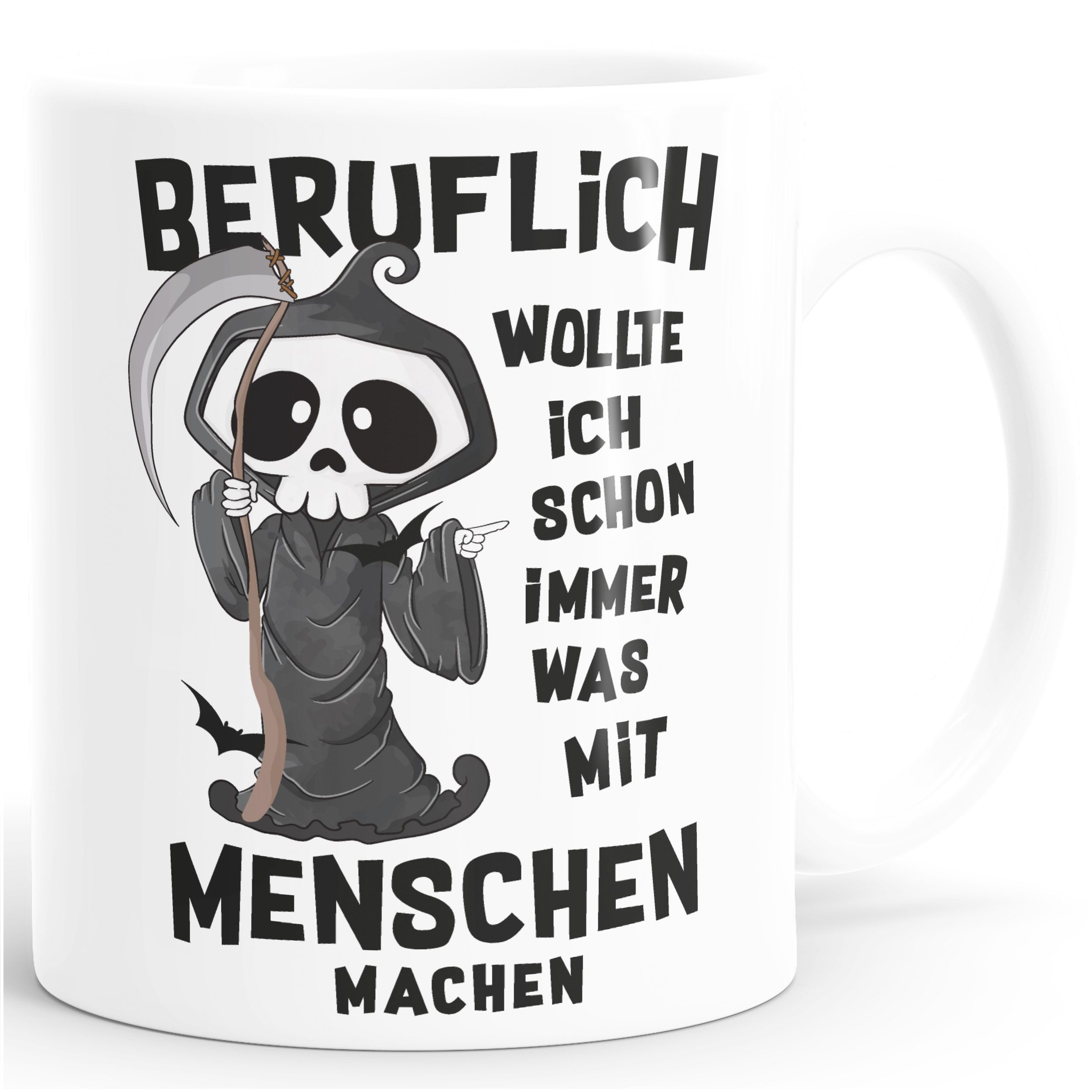 MoonWorks Tasse Kaffee-Tasse Beruflich wollte ich schon immer was mit Menschen machen, Keramik