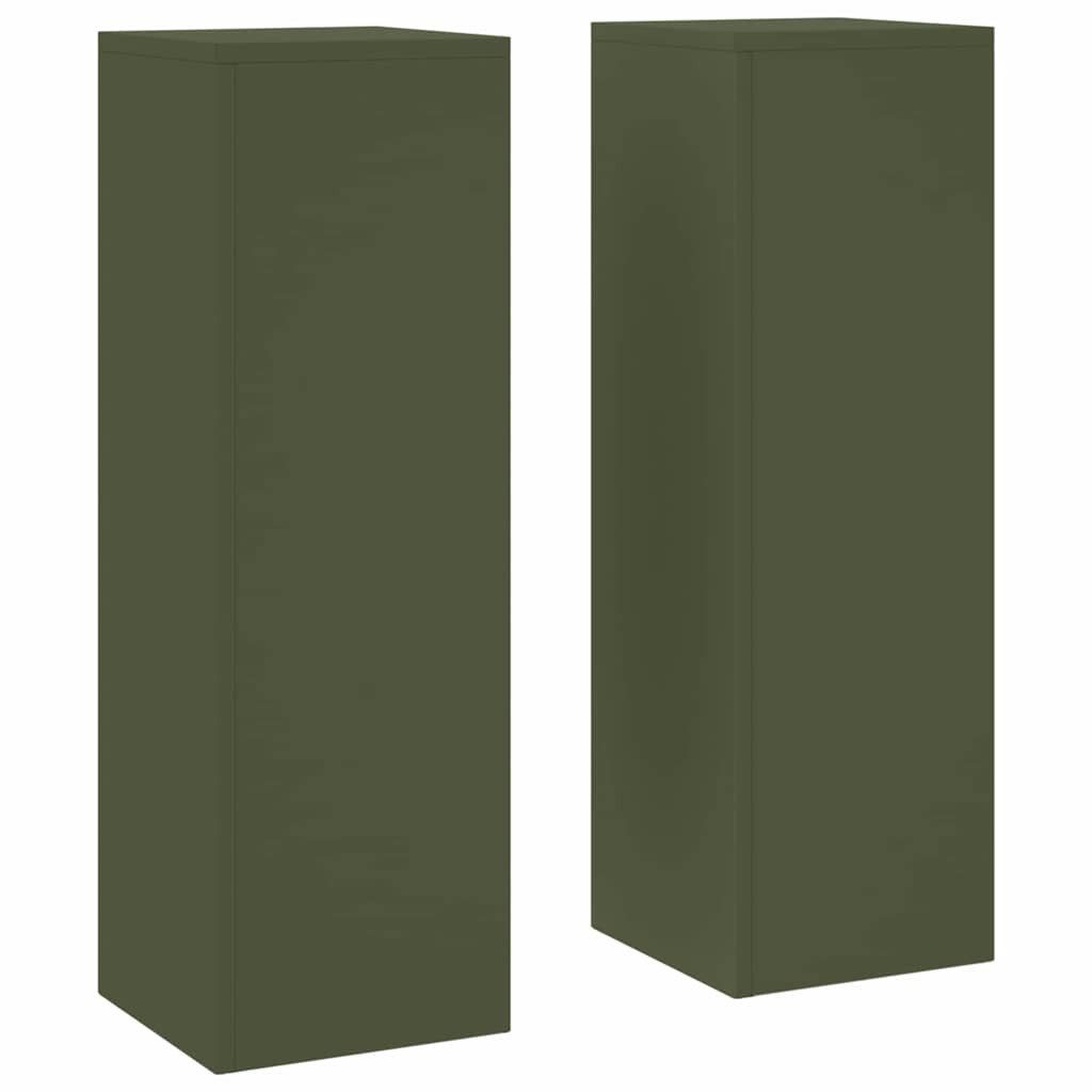 vidaXL Blumenständer Pflanzenständer 2 pcs Olivgrün günstig online kaufen