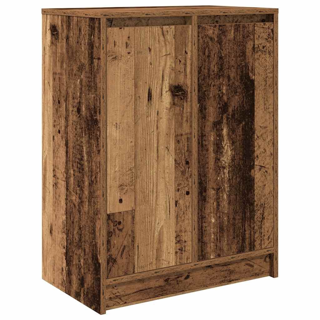 vidaXL Schuhregal Schuhschrank Altholz-Optik 57x34x76 cm Holzwerkstoff, 1-tlg.