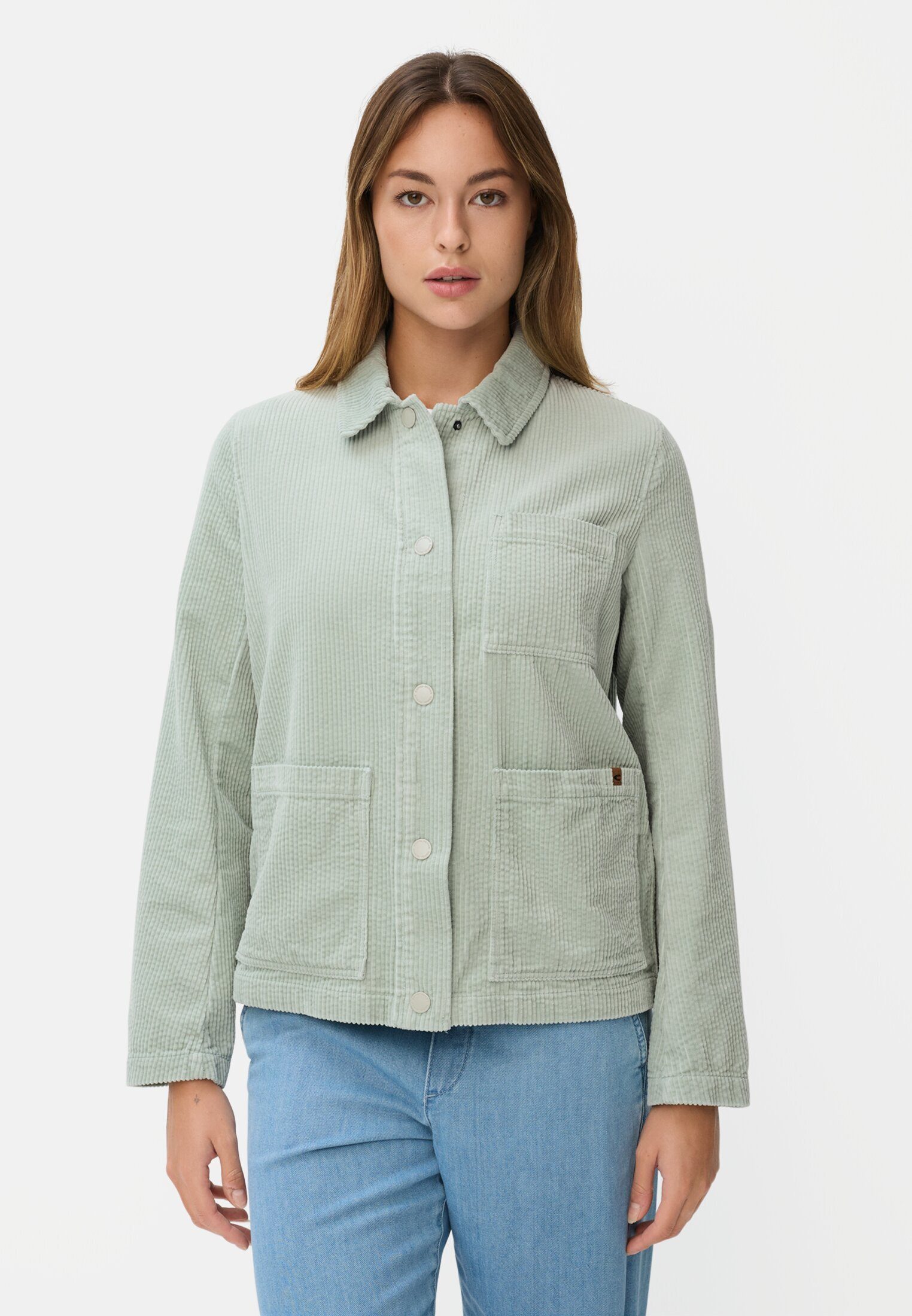 camel active Jackenblazer mit Workwear-Details Langarm Hemdblusenkragen