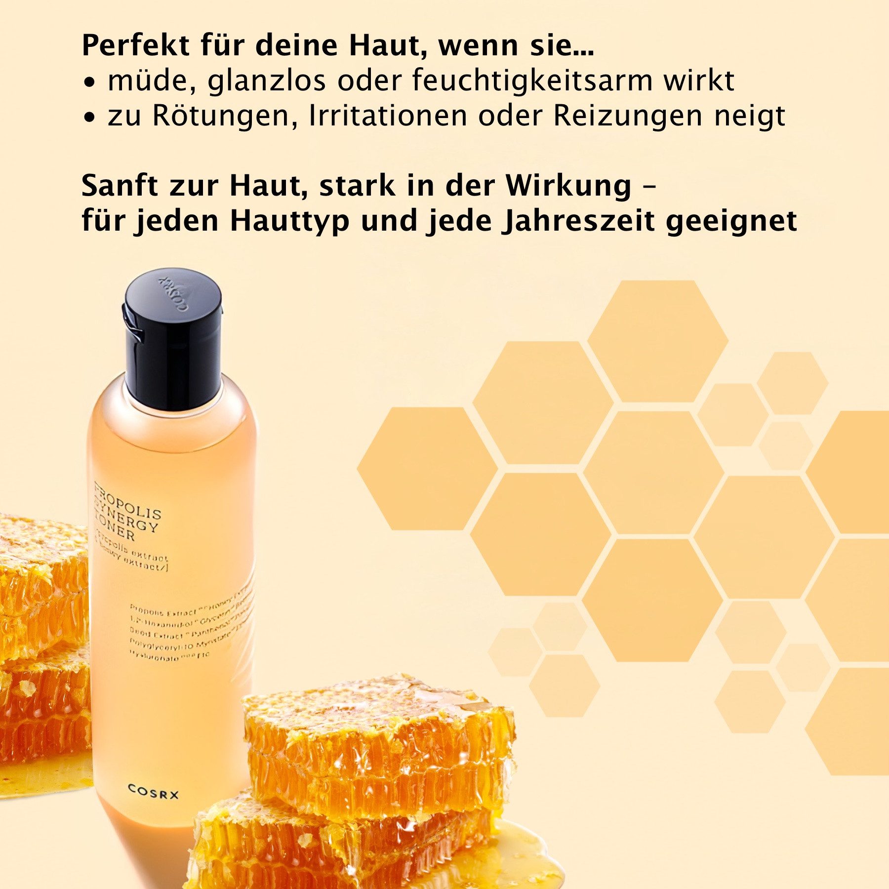 Cosrx Gesichtswasser Full Fit COSRX Propolis Synergy Toner Gesicht Gesichtspflege, 1-tlg., Gesichtspflege, Hautpflege, Tagescreme, Toner, Serum
