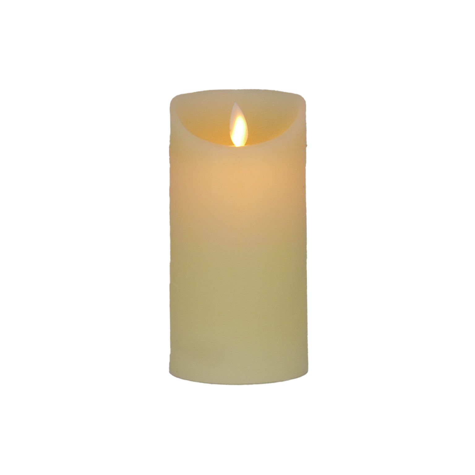 B&S LED-Kerze LED Echtwachskerze weiß mit flackereffekt und Timer H:9.5 x Ø 7.5 cm