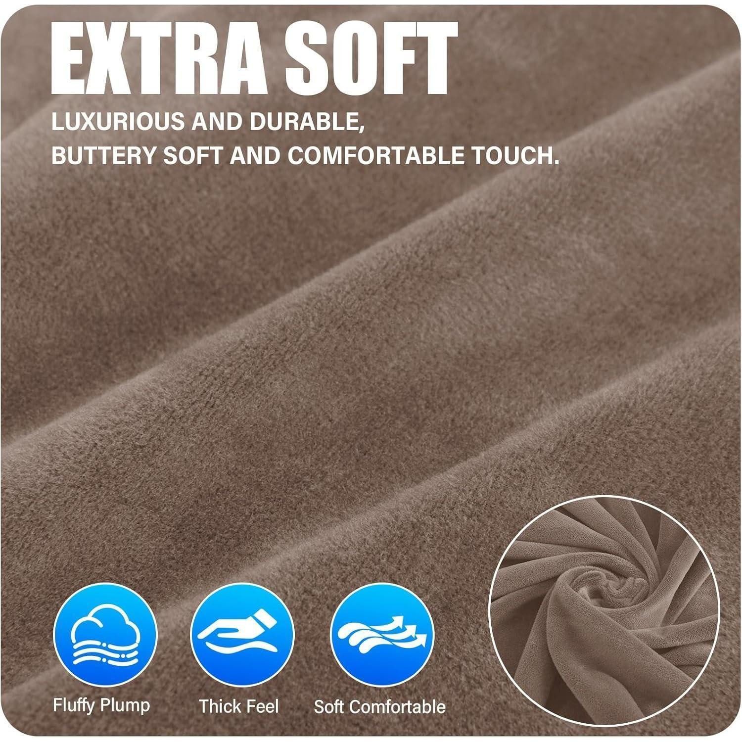 LuxusKollektion Betthusse Kopfteilbezug Samt Khaki 180CM (Geeignete Breite: 170CM-195CM) – Bild 4 von 5