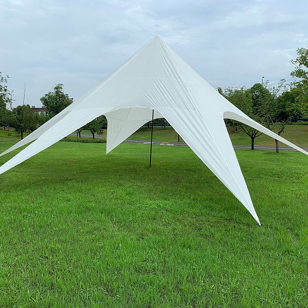 CLP Partyzelt Sternzelt Eventzelt Gartenpavillon, mit 0 Seitenteilen, (Spar-Set, Ø 14 m wasserdicht), wasserdicht, Aufbau in 15 Min, Ø 14 m