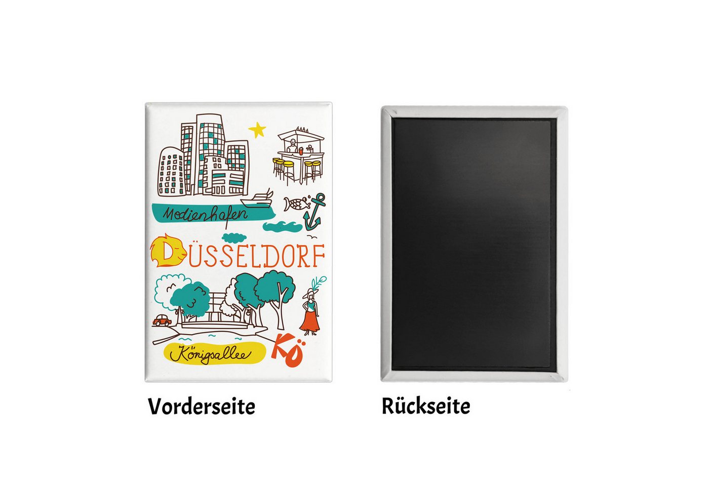 Thumbnail - speecheese Magnet Düsseldorf Wimmelbild Souvenir Souvenir Magnet - Königsallee