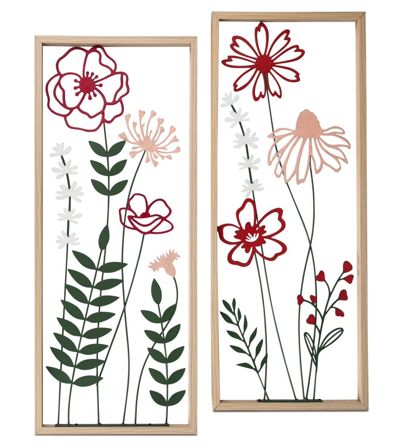 formano Wanddekoobjekt Blumen, Höhe: 65cm, Farbe: Mehrfarbig, Motiv: Blumen