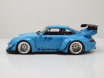 Solido Modellauto Porsche RWB RAUH-Welt Body Kit Shingen blau Modellauto 1:18 Solido, Maßstab 1:18