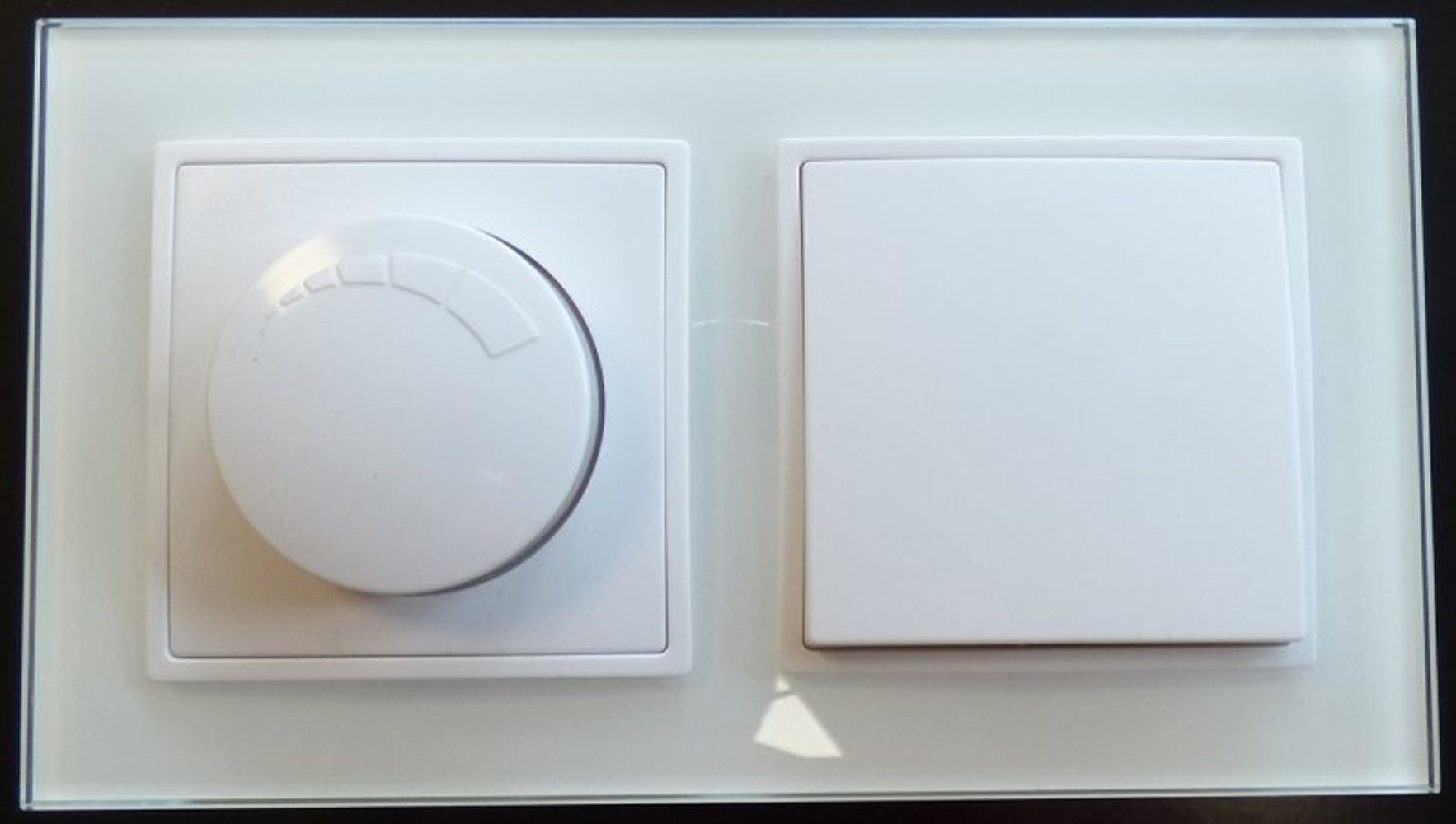 Schalter 7916 Abelka Nuovo weiß 1 x Wechsel Schalter 1 x LED Dimmer
