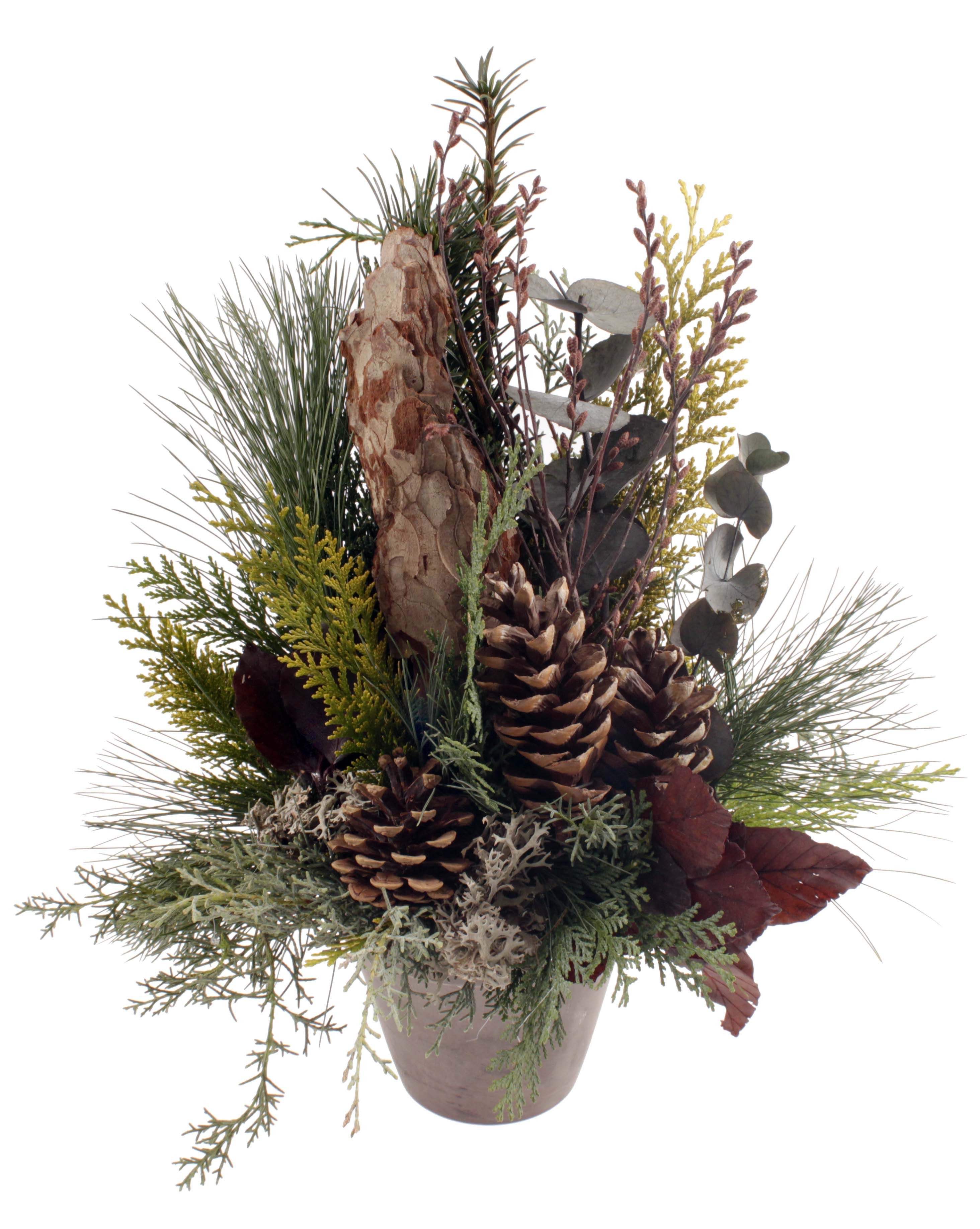 CreaFlor Home Dekokranz Grabschmuck, Handarbeit, Natur, Motiv: Baumrinde