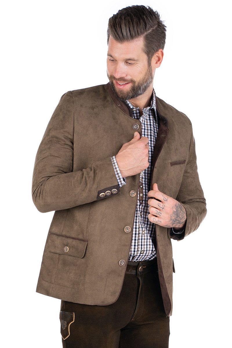 Orbis Textil GmbH & Co. KG Trachtenjanker Janker - EMIDIO - mittelbraun