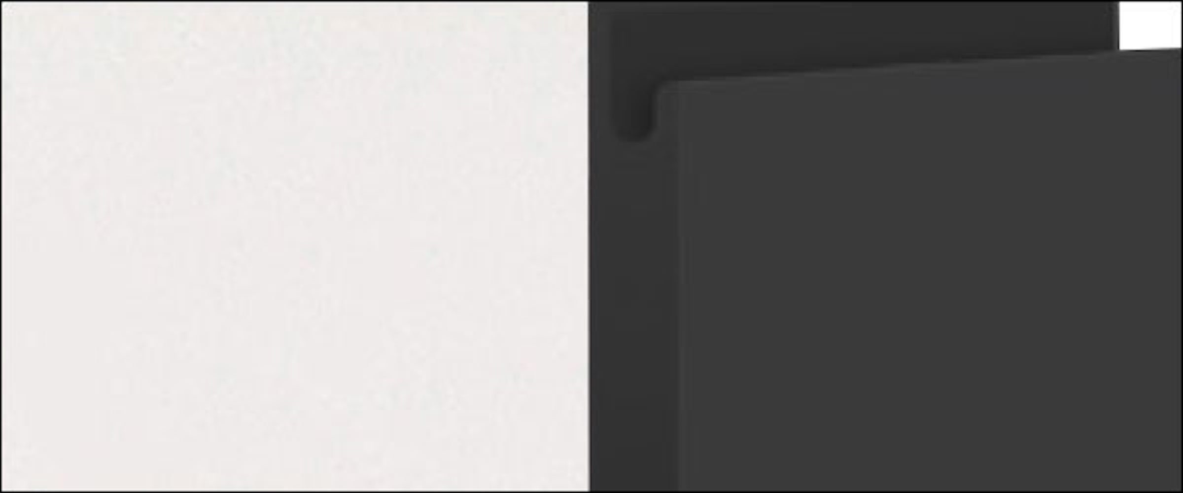 Klapphängeschrank grifflos, wählbar Feldmann-Wohnen und 90cm graphit Korpusfarbe Acryl matt Front- 2-türig Avellino