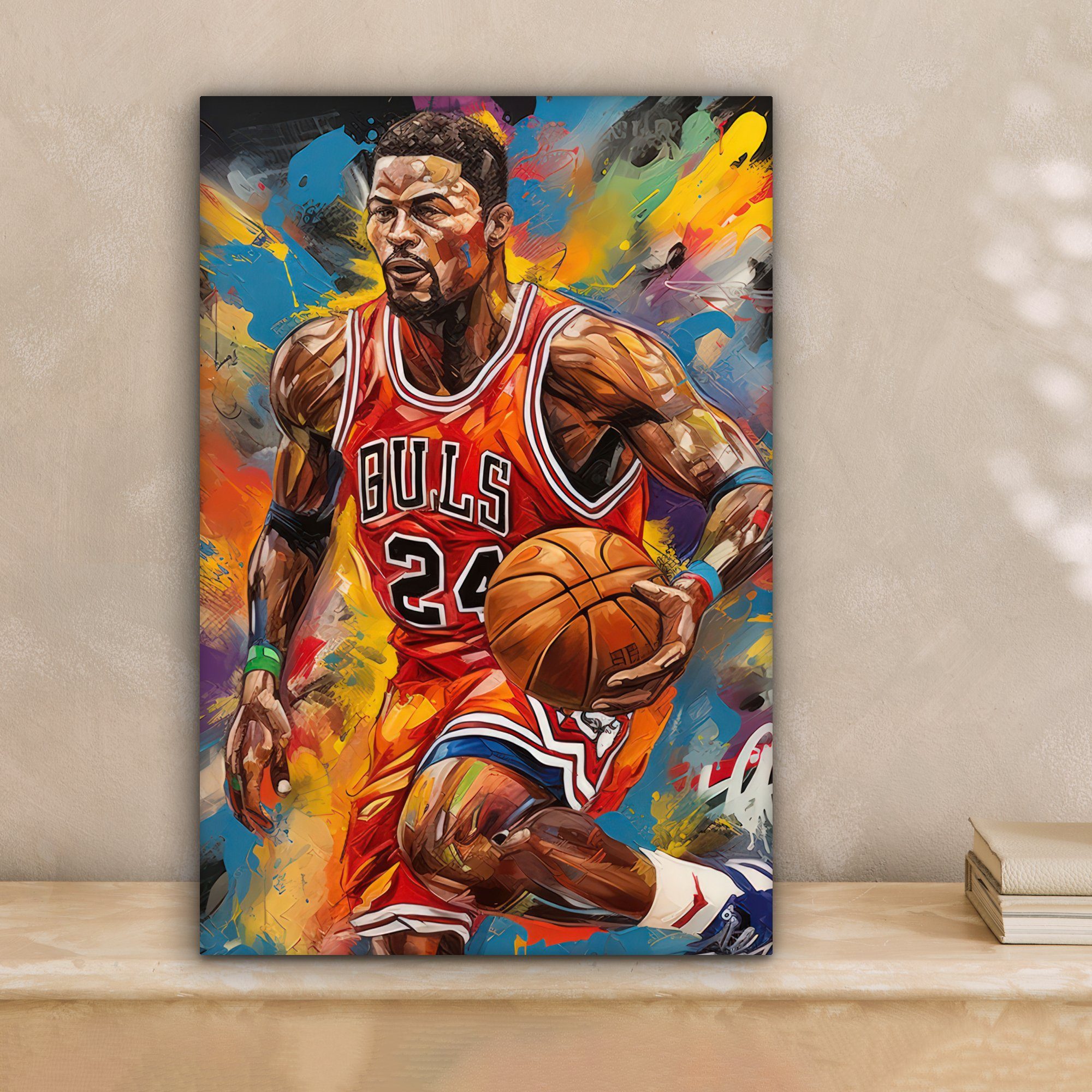 OneMillionCanvasses® Leinwandbild Basketball - Farbe - günstig online kaufen