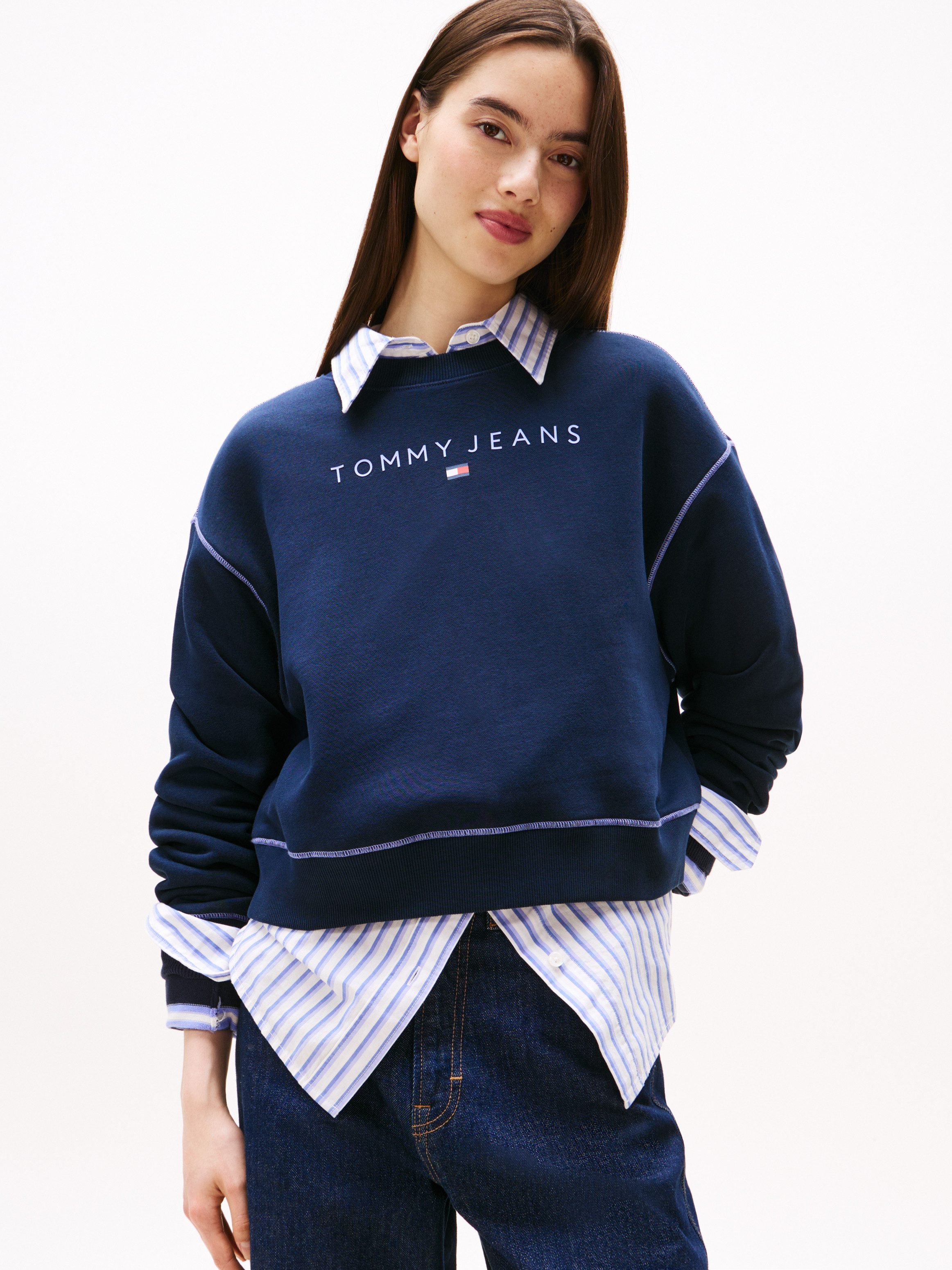 Tommy Jeans Sweatshirt TJW RLX CRP STITCH LINEAR CREW günstig online kaufen
