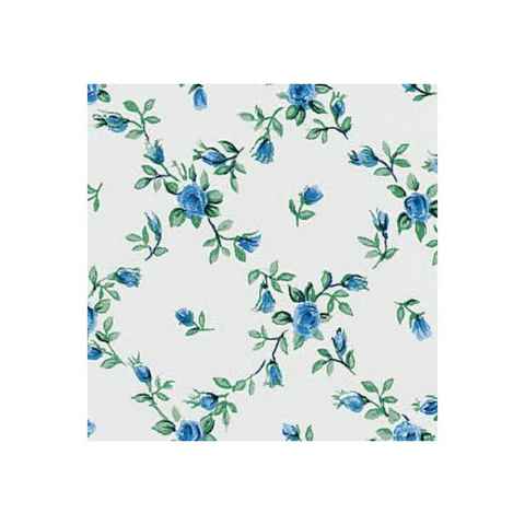 AS4HOME Möbelfolie selbstklebende Möbelfolie Rombo Blumenranken blau, Muster: Blumenmuster