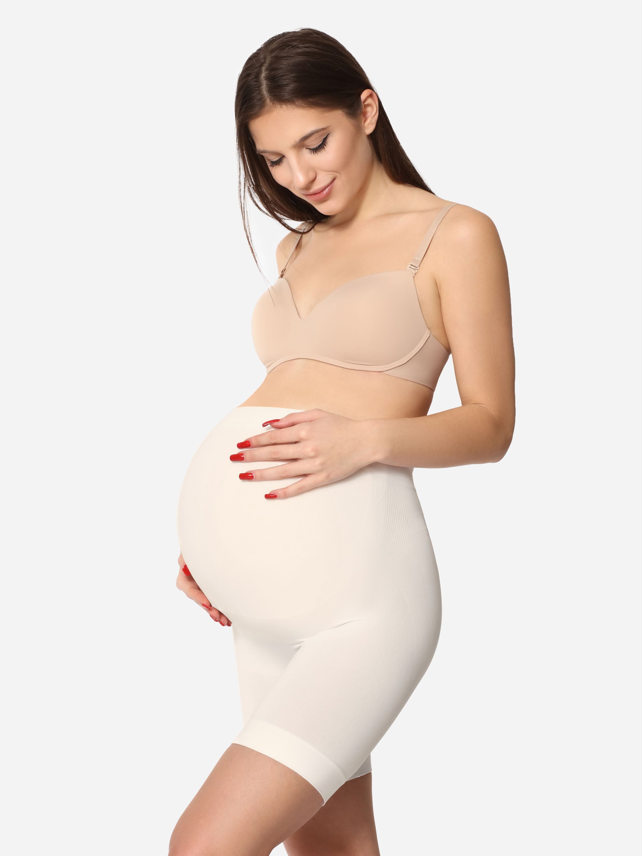 Be Mammy Umstandshose Nahtlose Damen Umstandsshorts Boxershorts hoher Bund Aloe Vera 06 15 (1-tlg) elastischer Bund