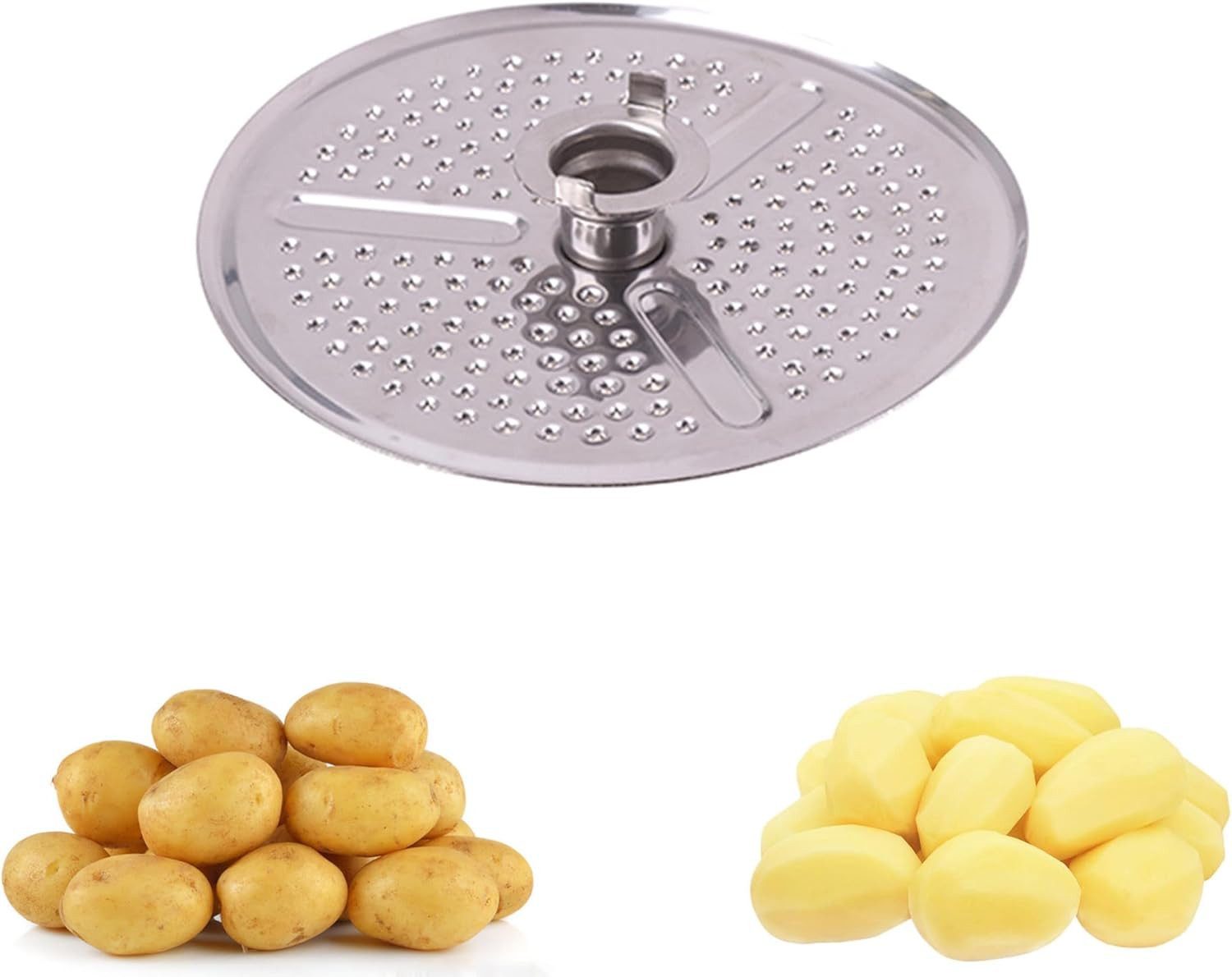 FELIXLEO Küchenmaschinen-Adapter Schäler Für Thermomix TM5 TM6 Kartoffeln Obst Gemüse Silber